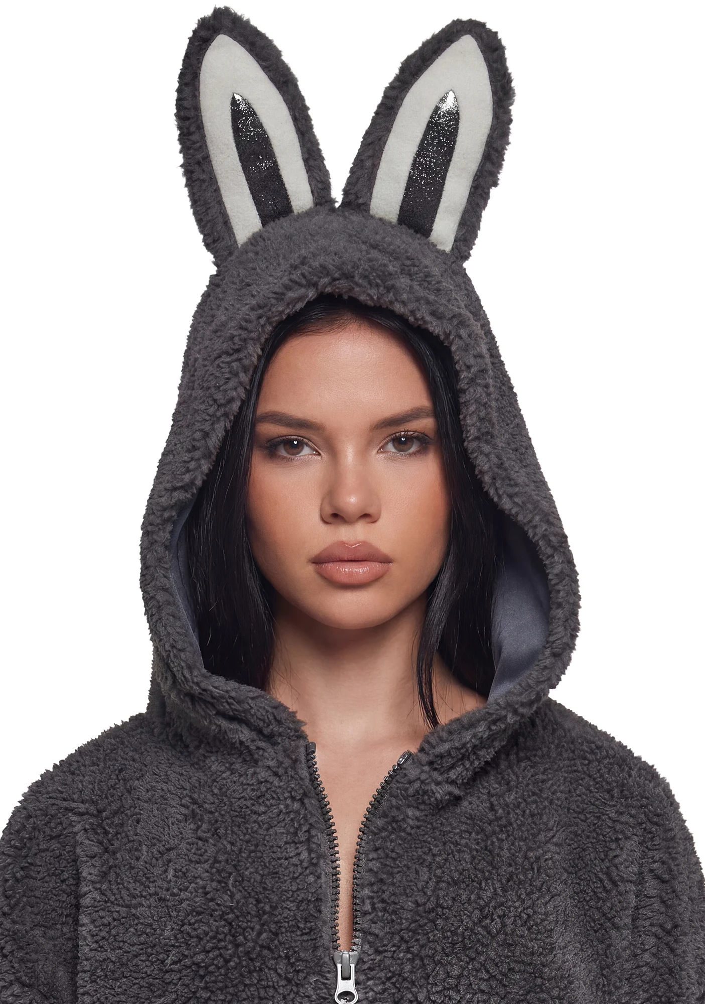 Labubu Sherpa Jacket - Gray - Image 5