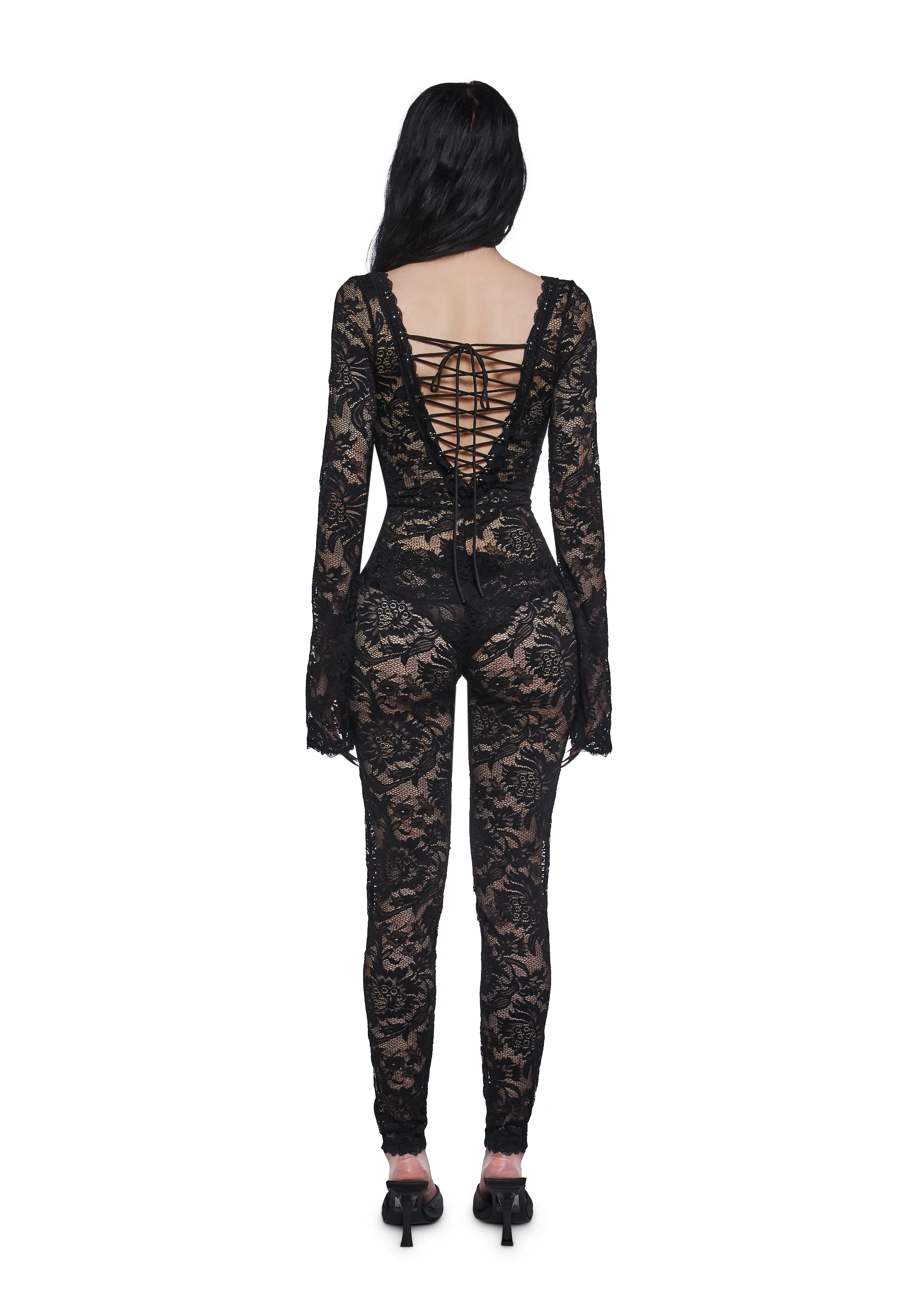 Floral Lace Catsuit - Image 4