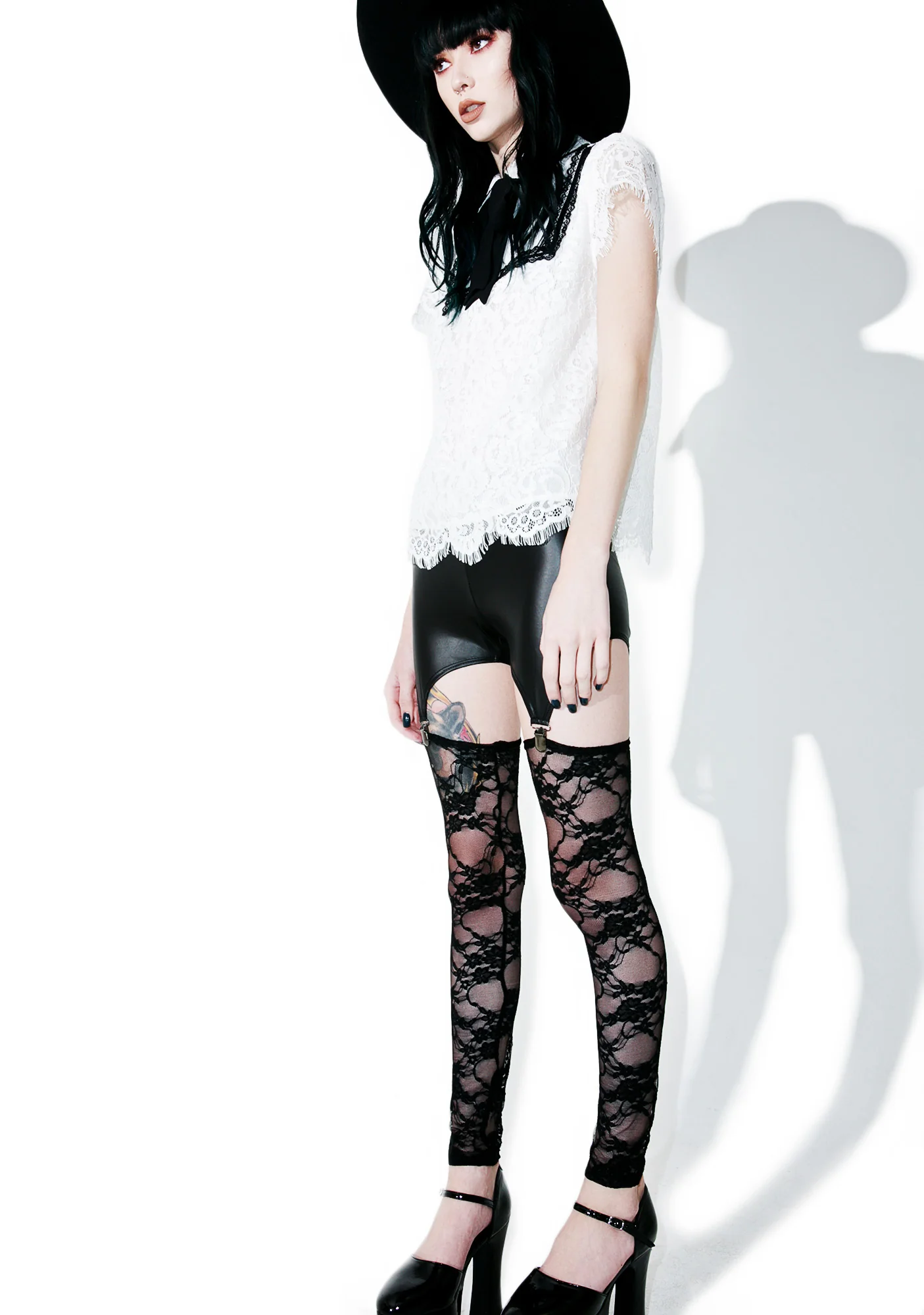 Lace Lust Garter Leggings - Image 2
