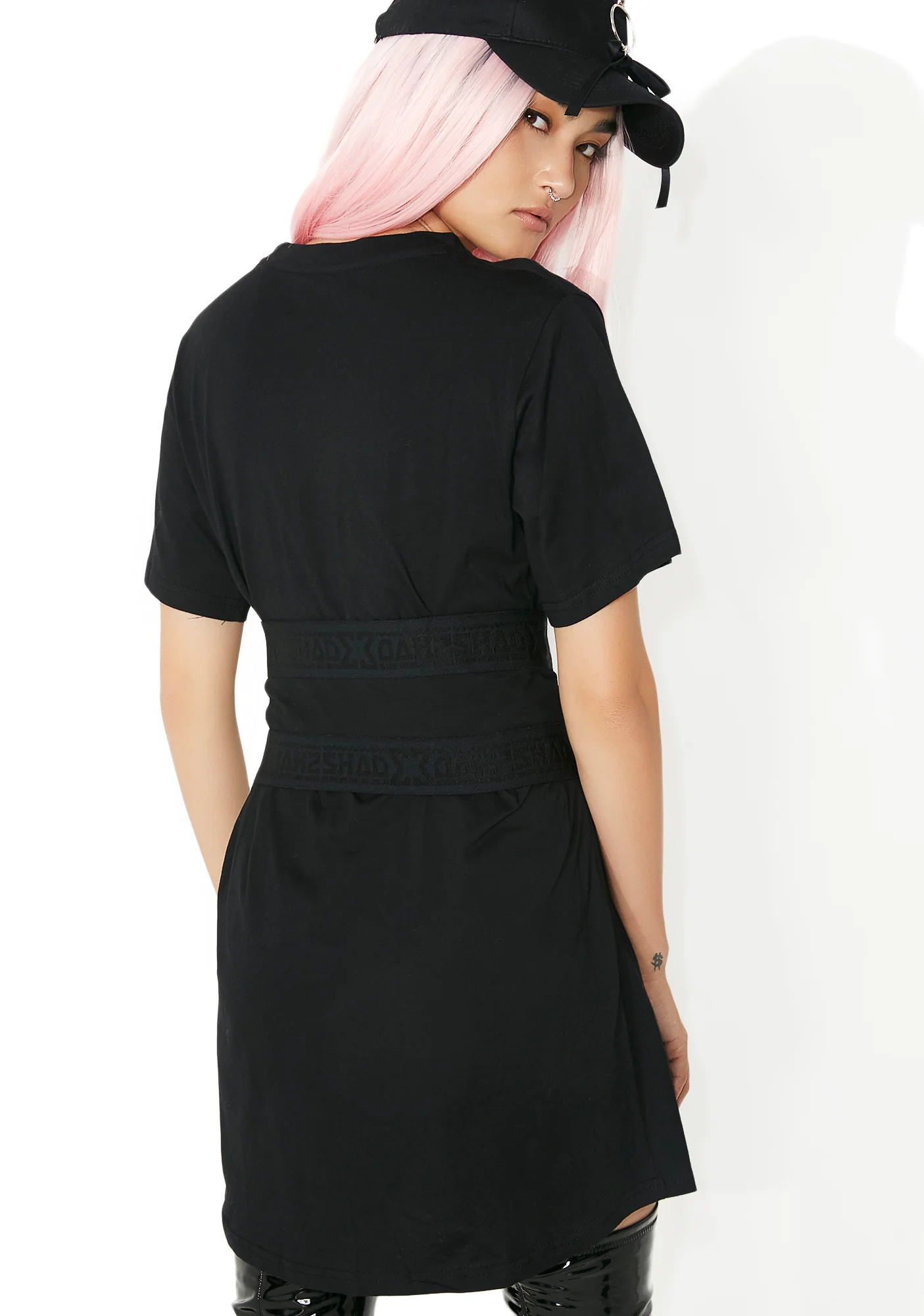 Lace Up Cincher T Dress - Image 2