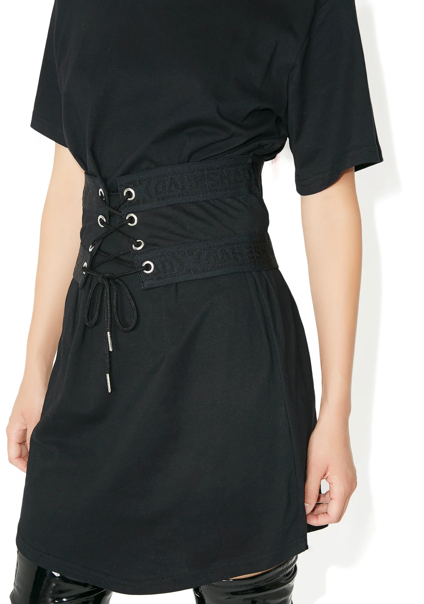 Lace Up Cincher T Dress - Image 9