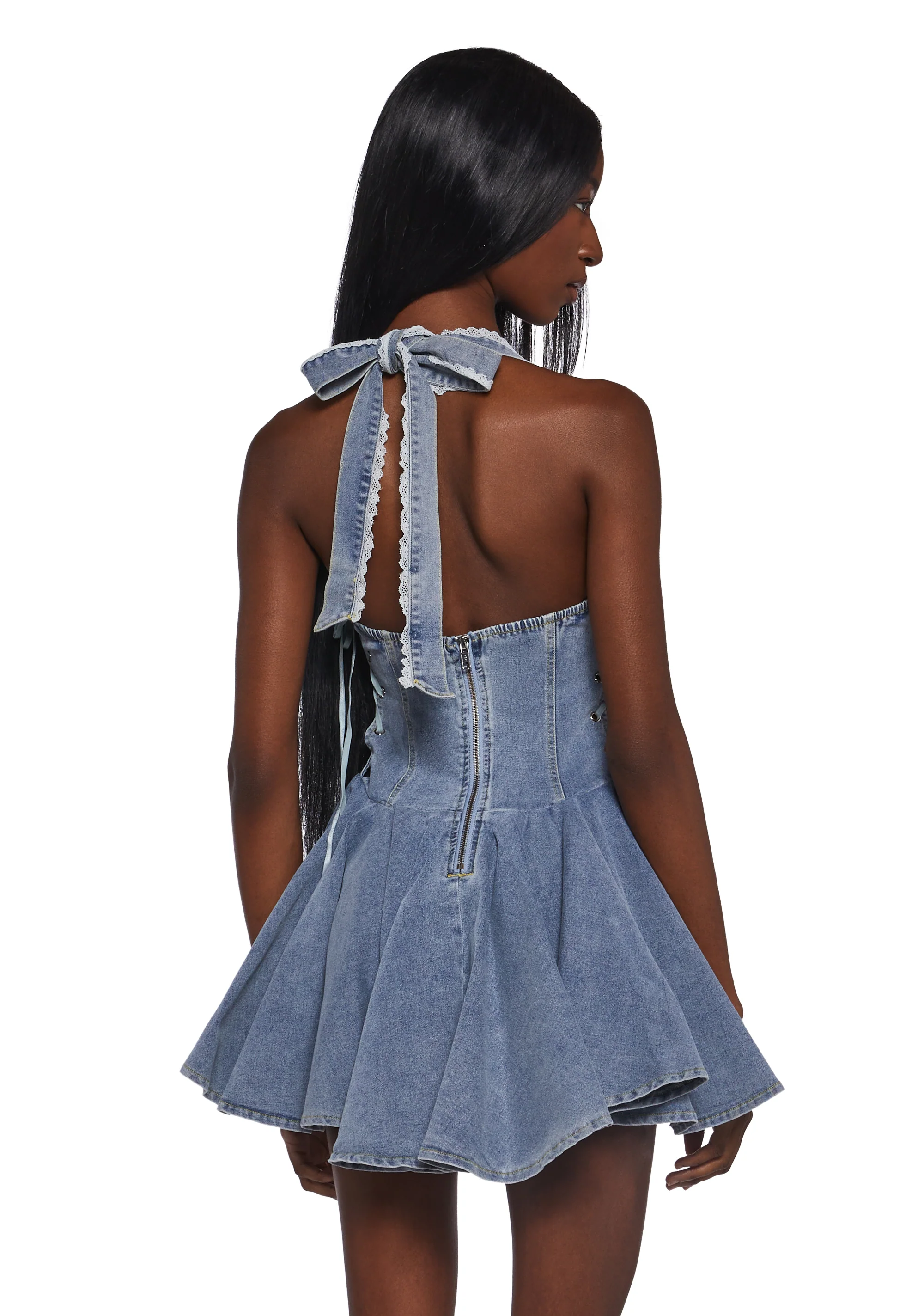 Chain Reaction Denim Dress - Image 4