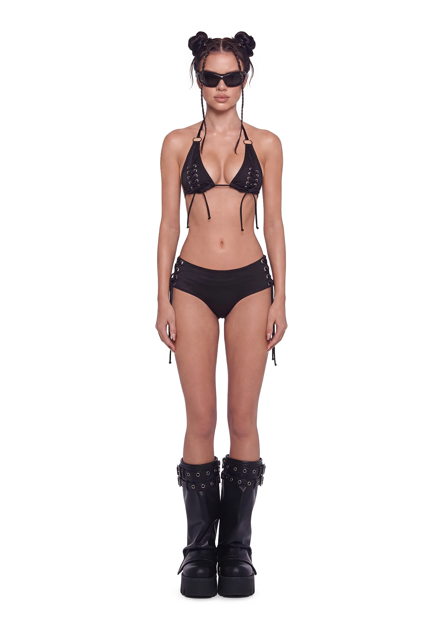 Lace Me Up Festival Set - Black - Image 2