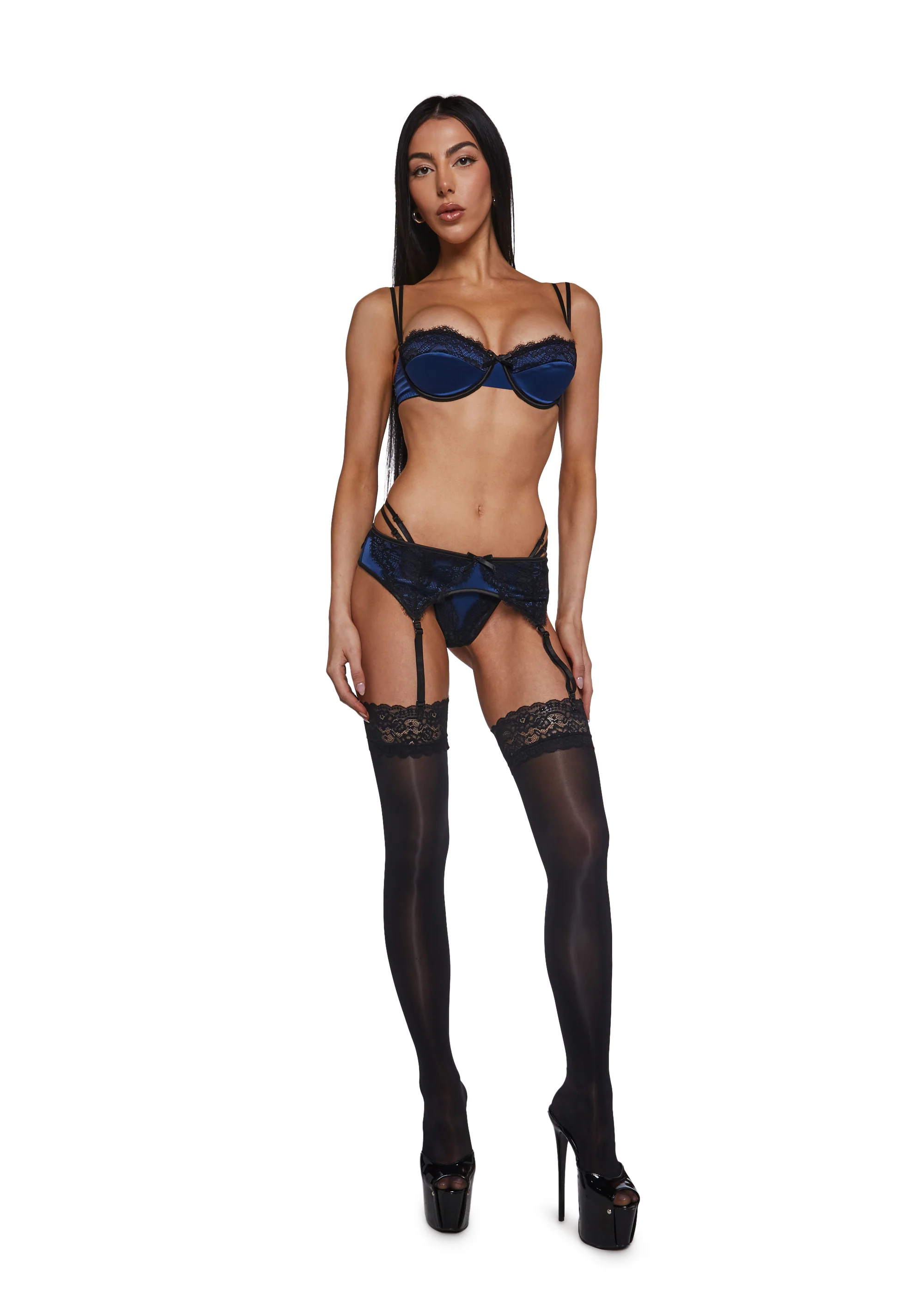 Laced In Satin Lingerie Set - Image 2