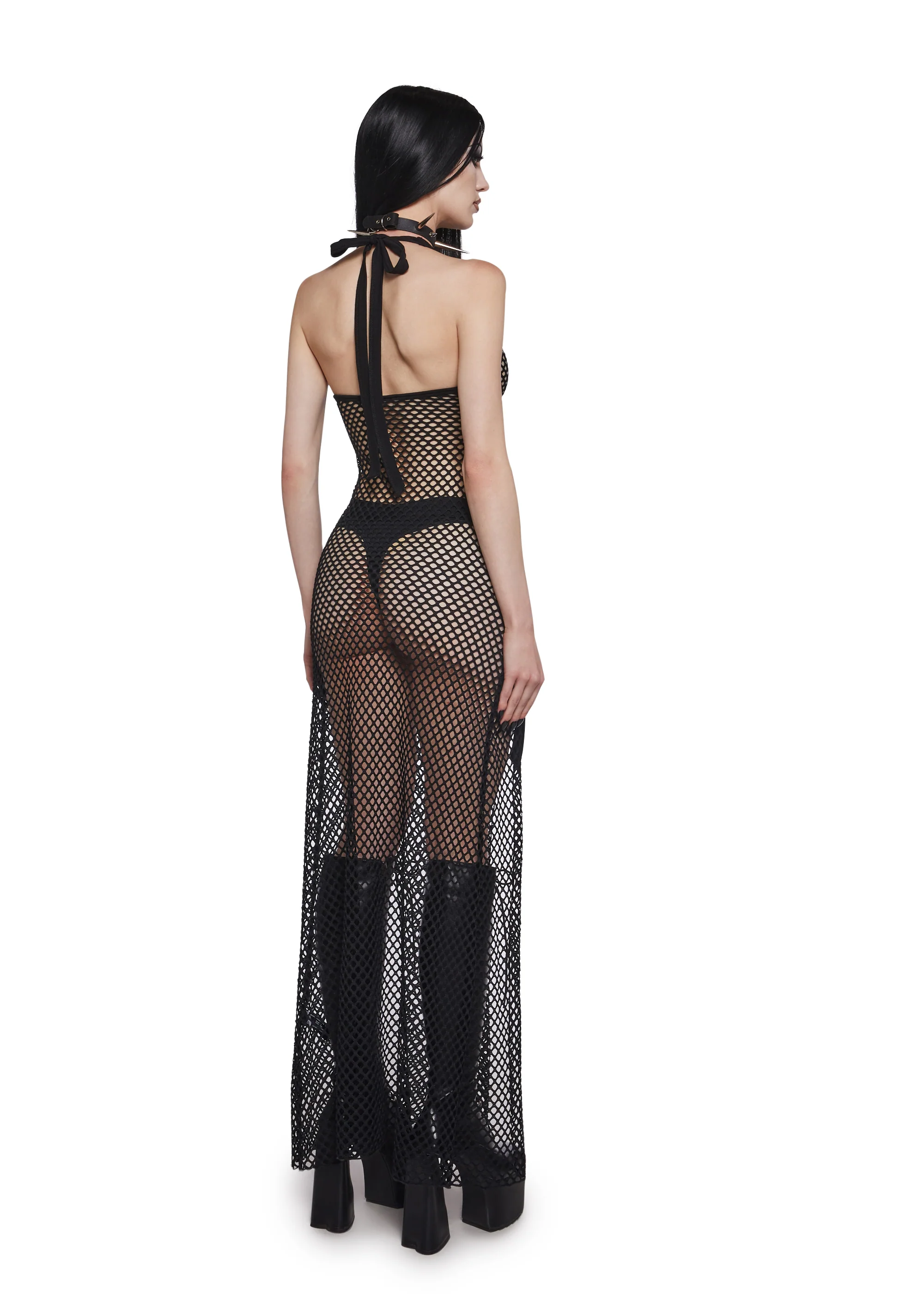 Romantic Rebel Maxi Dress - Fishnet - Image 4