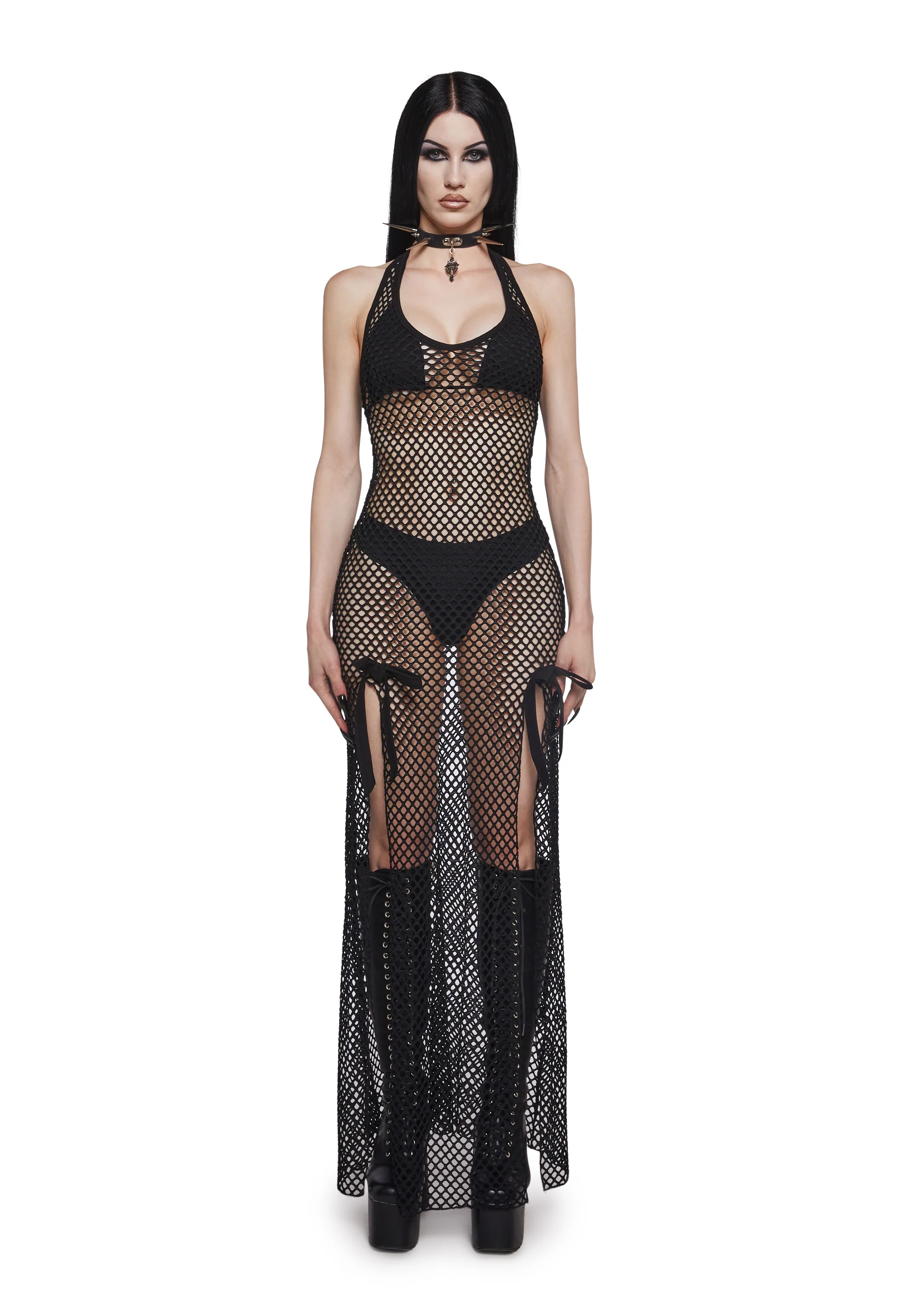 Romantic Rebel Maxi Dress - Fishnet - Image 6