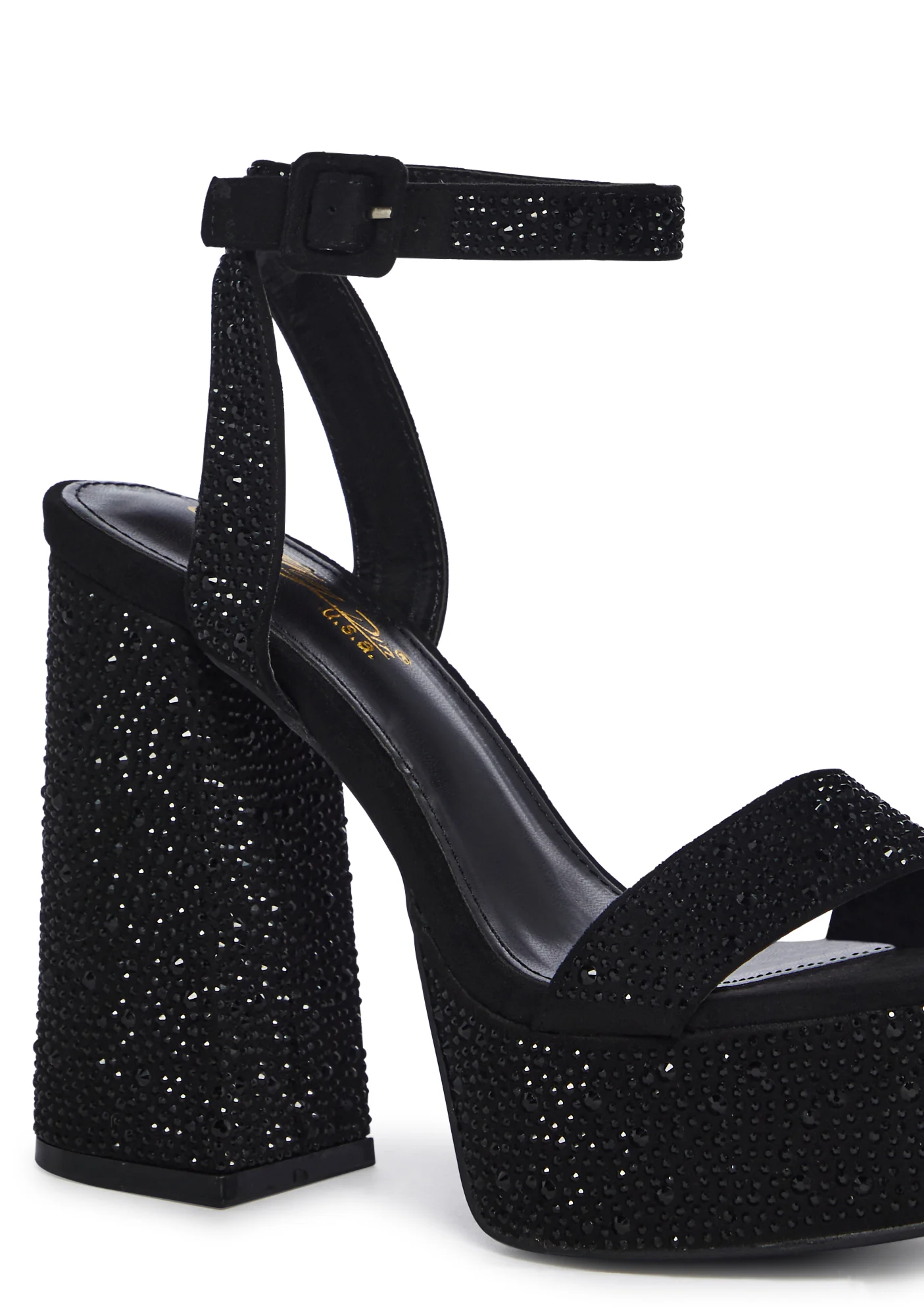 Late Night Dance Block Heels- Black - Image 2