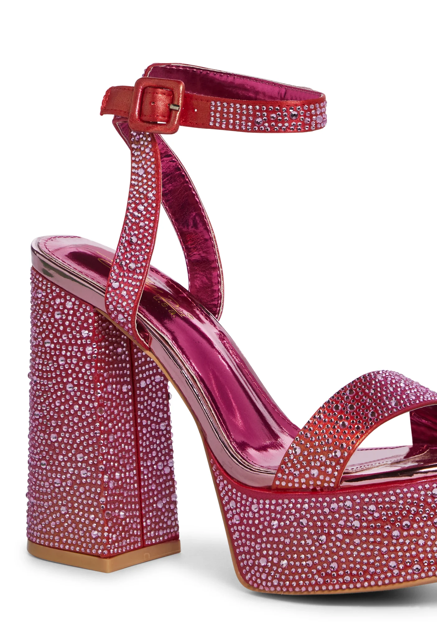 Late Night Dance Block Heels- Pink - Image 2