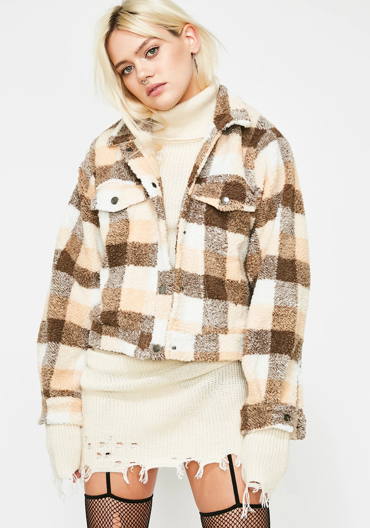 Latte Rock Mtn. High Plaid Jacket - Image 2
