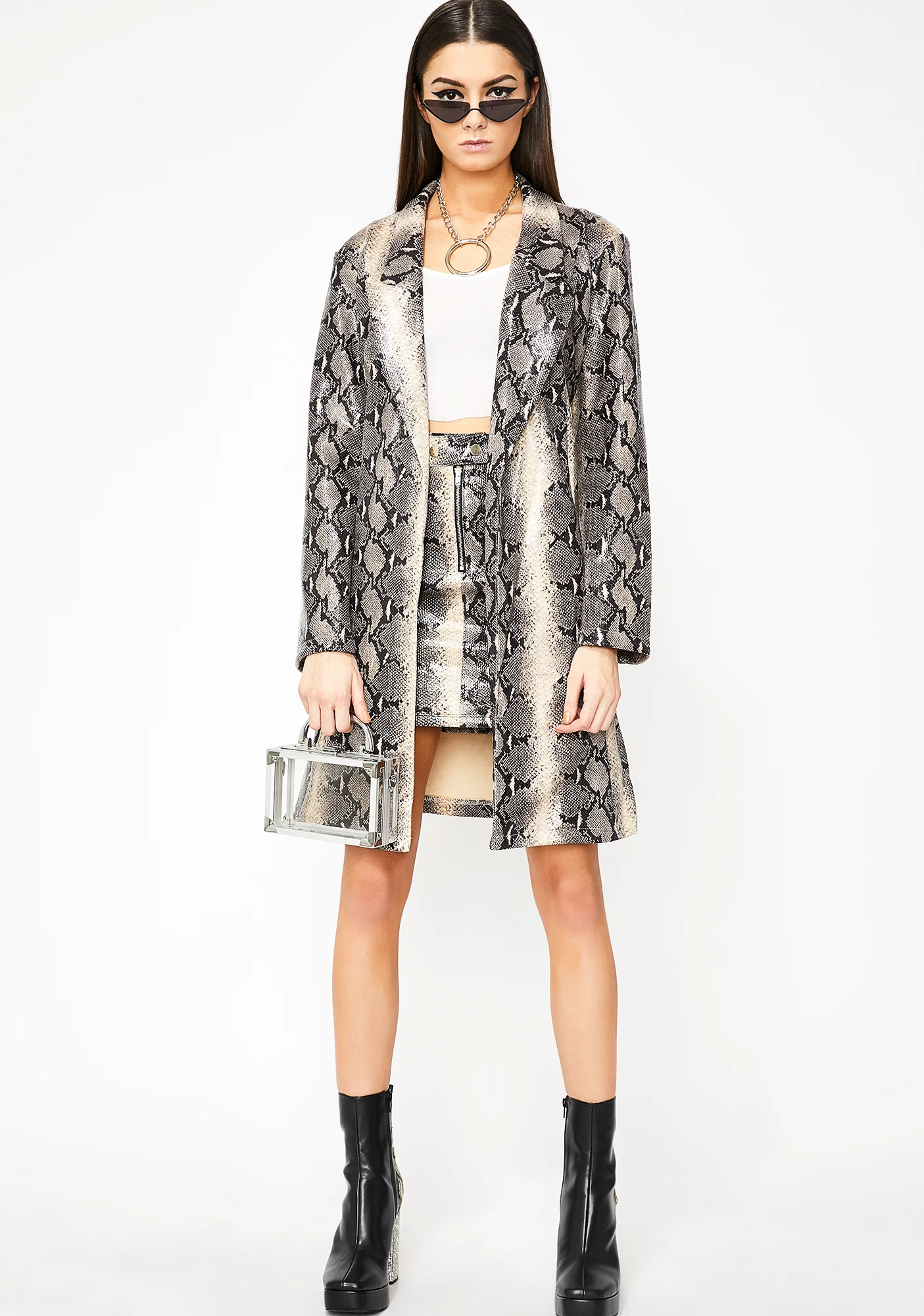 Latte Venomous Vixen Trench Coat - Image 2
