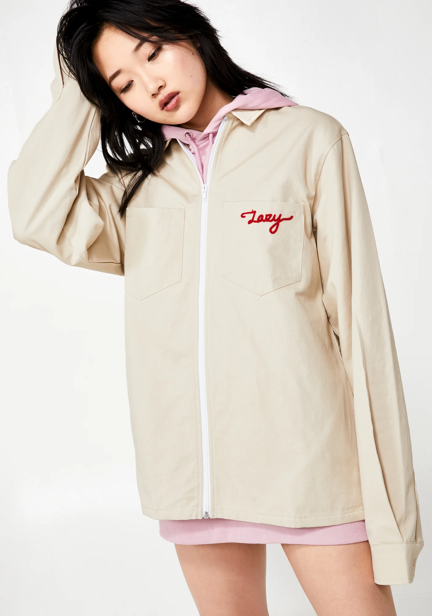 Lazy Holidays Zip Up Shirt Jacket - Image 2