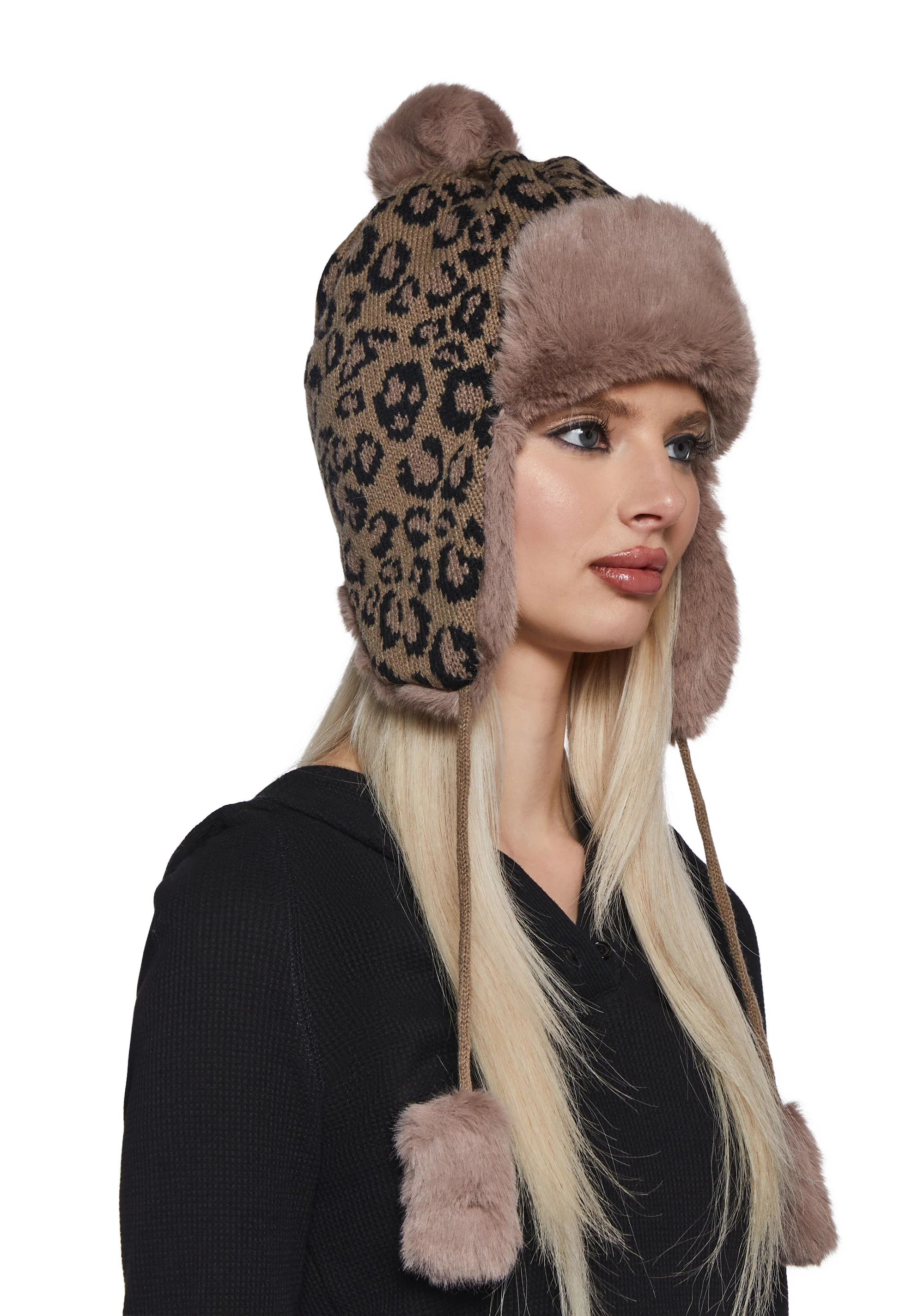Leopard Trapper Hat - Image 2