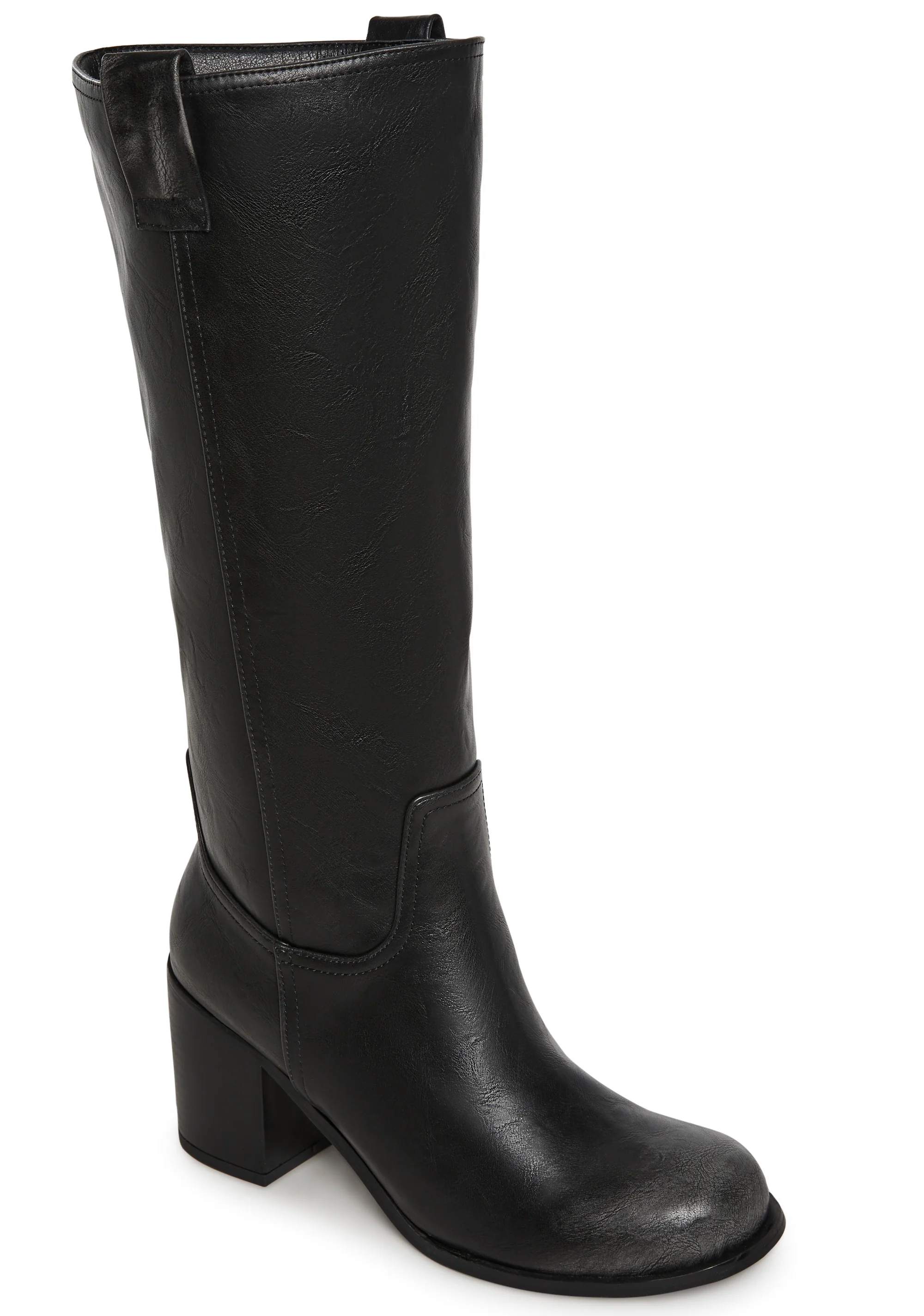 Luster Vegan Leather Boots - Black - Image 2