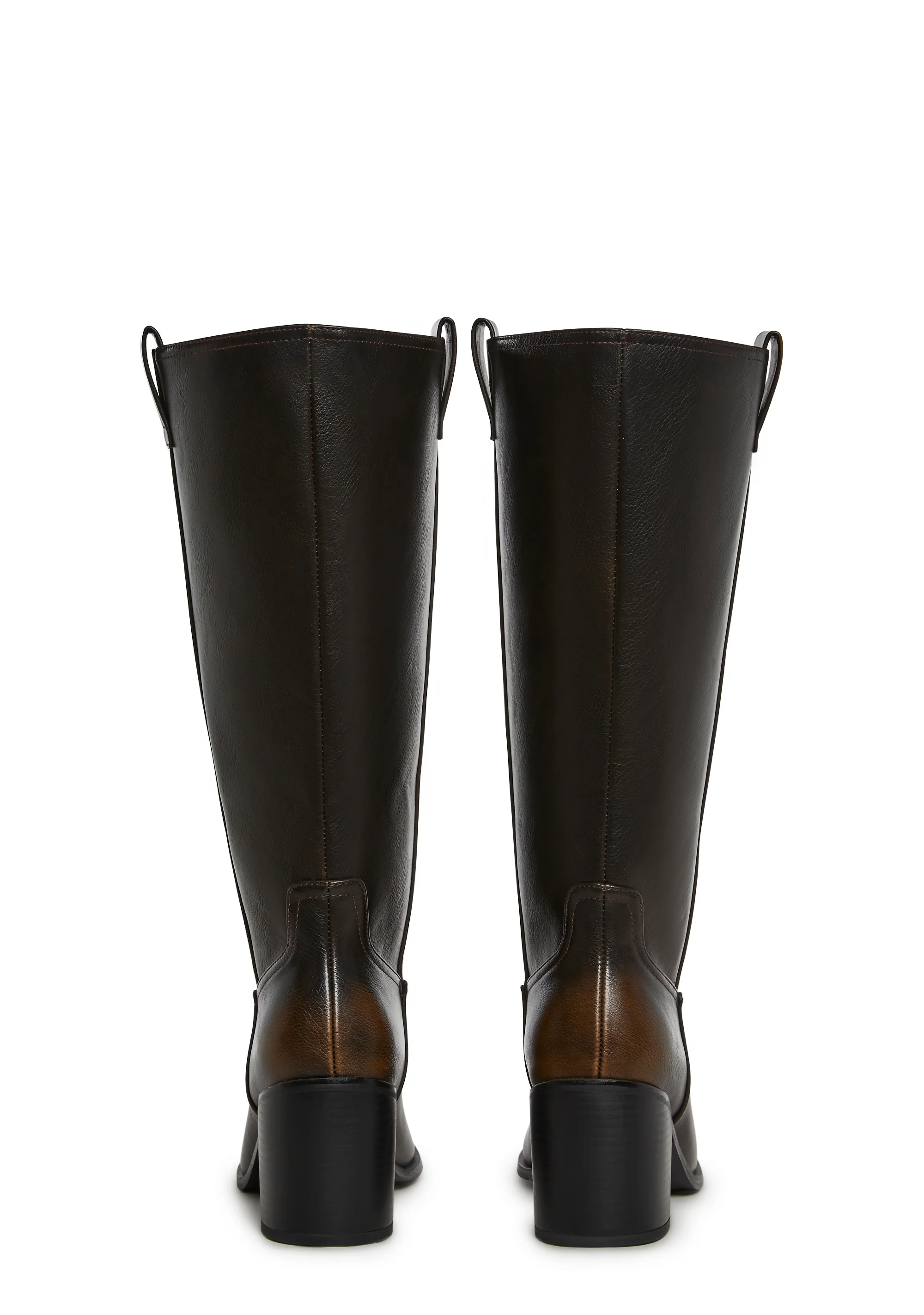 Luster Vegan Leather Boots - Brown - Image 4