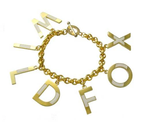 Letter Bracelet - Gold - Image 2
