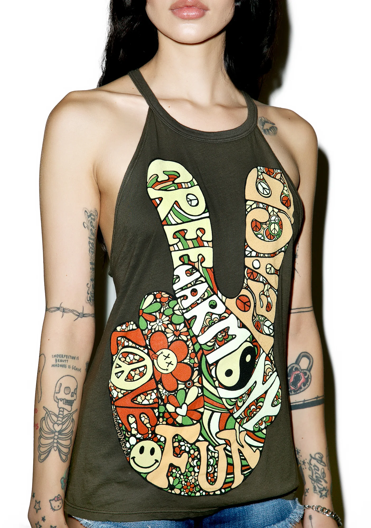 Libby Retro Peace Tank Top - Image 3