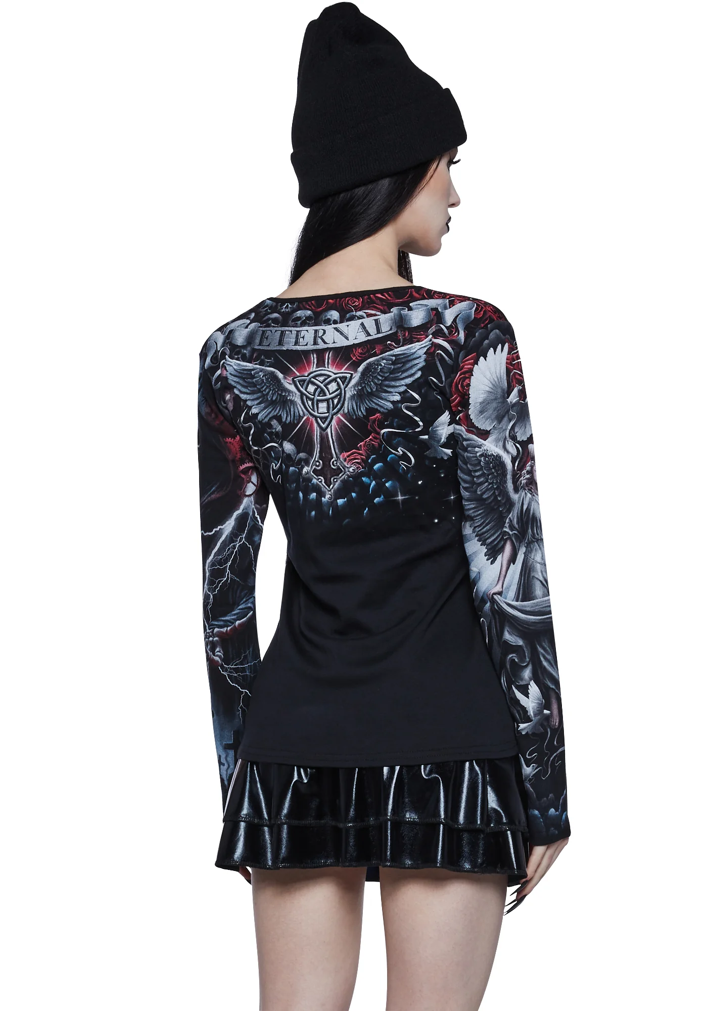 Life And Death Cross Baggy Top - Image 4