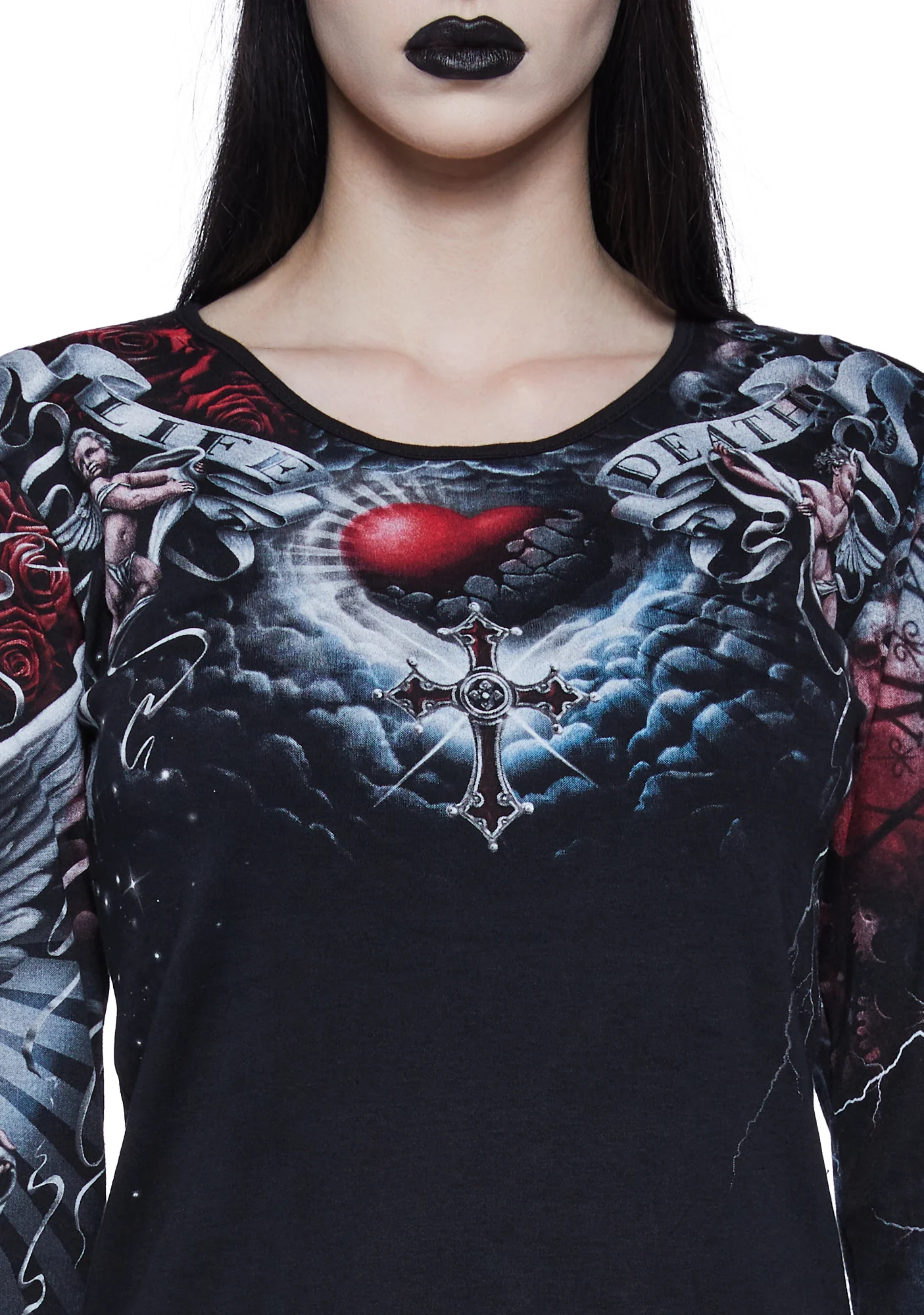 Life And Death Cross Baggy Top - Image 5