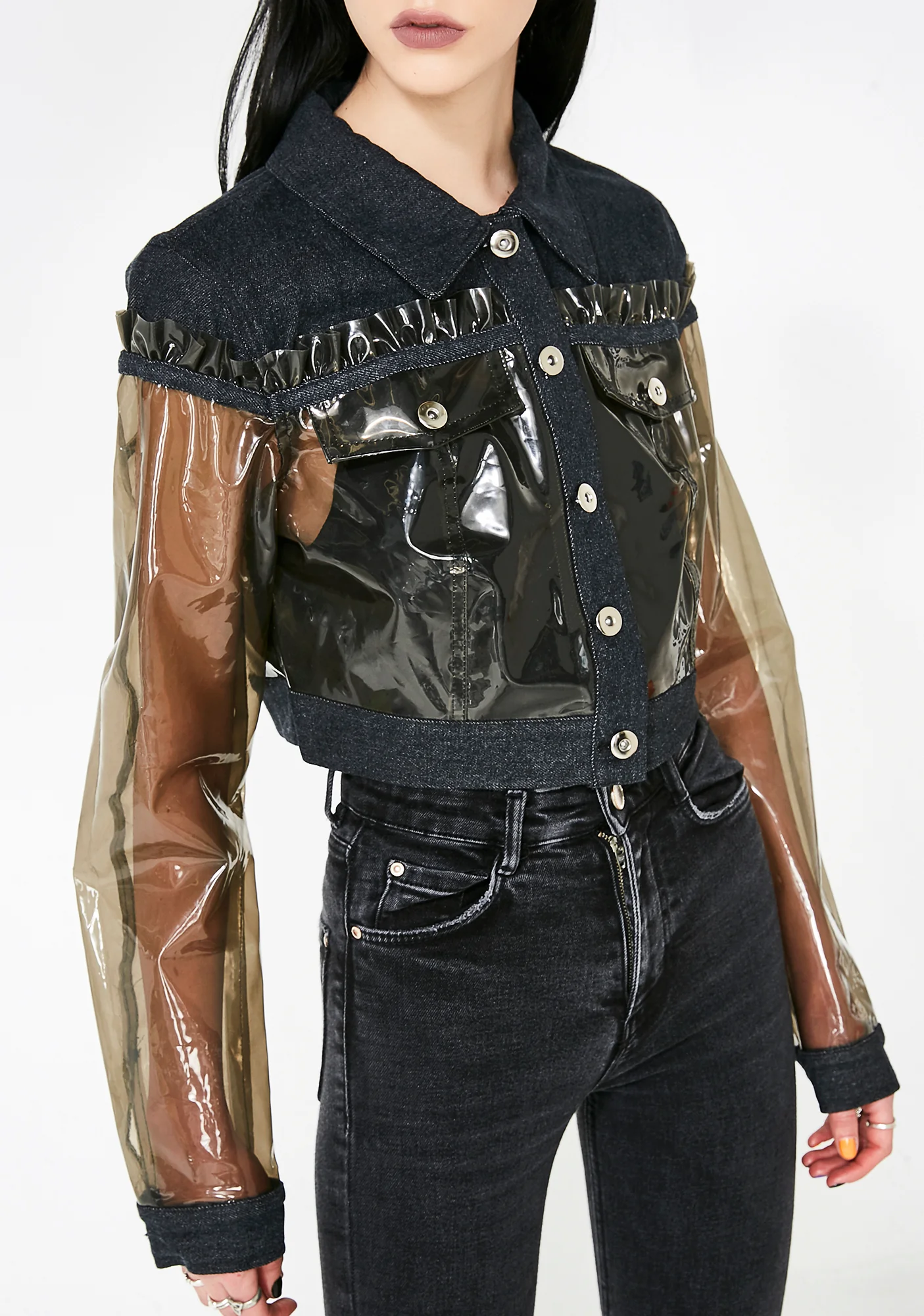 Life In Plastic Cropped Jacket - Image 3