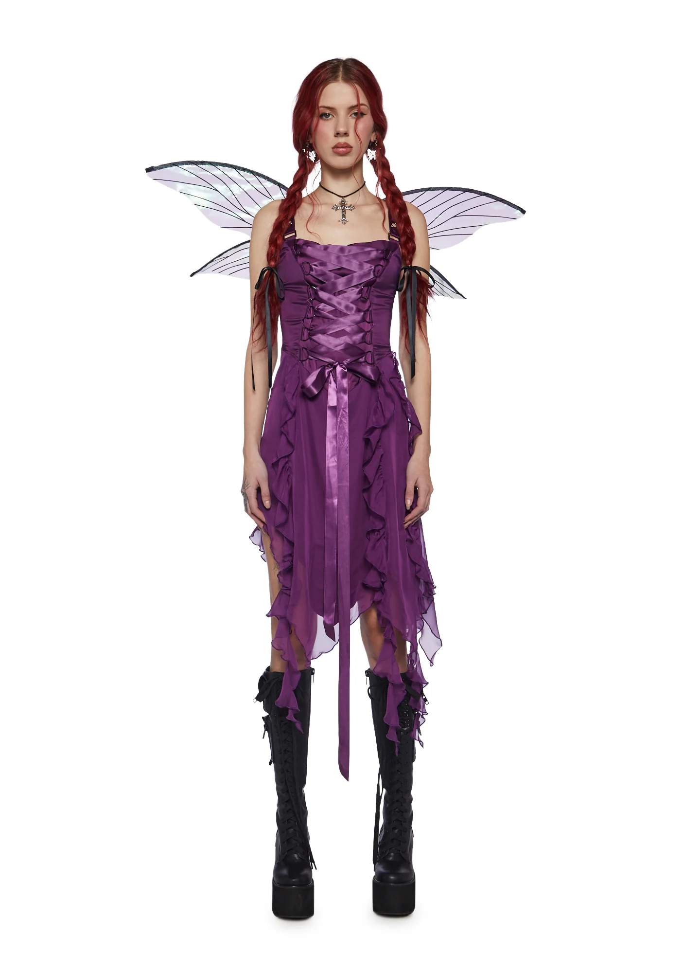 Life's No Fairytale Midi Dress - Purple - Image 6