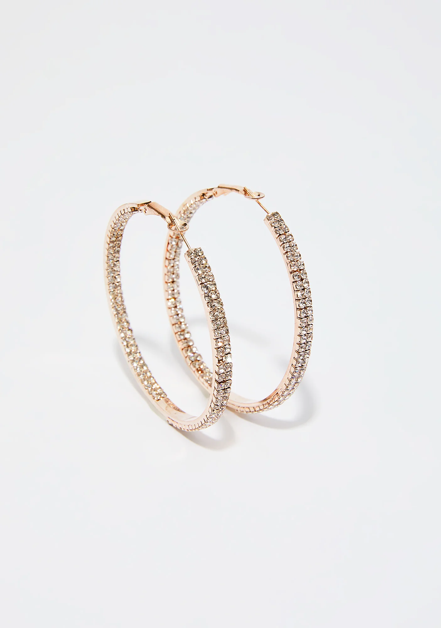 Light Flash Rhinestone Hoops - Image 2