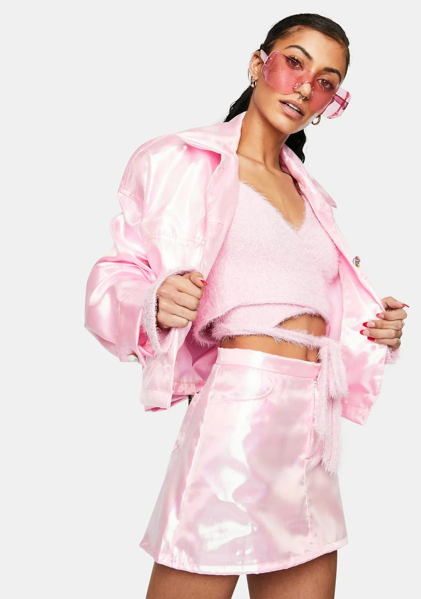 Light Pink Fairy Dust Mini Skirt - Image 2