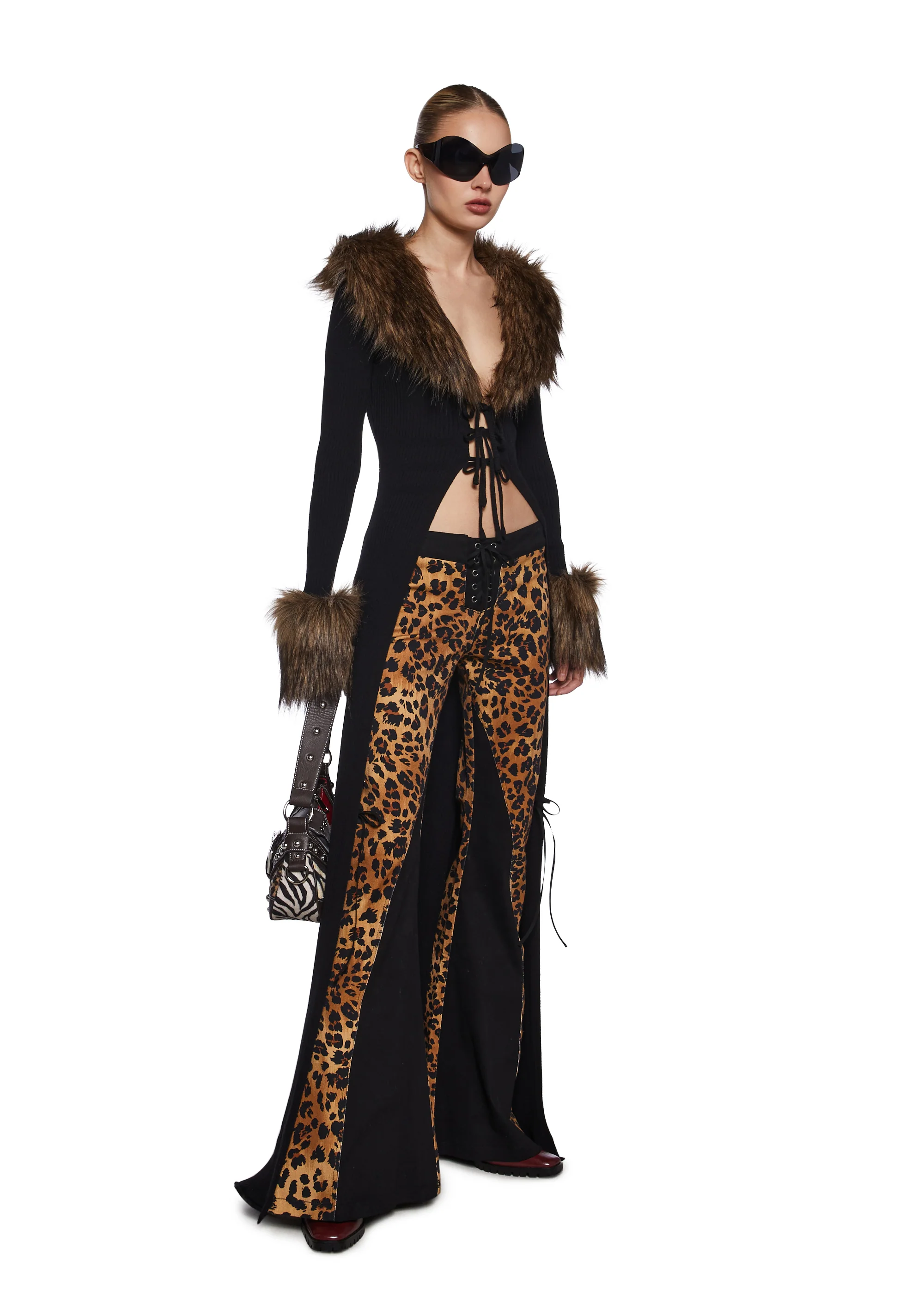 Like A Boss Faux Fur Duster - Image 6