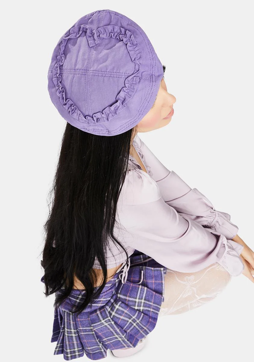 Lilac Watch Me Ruffle Beret - Image 3