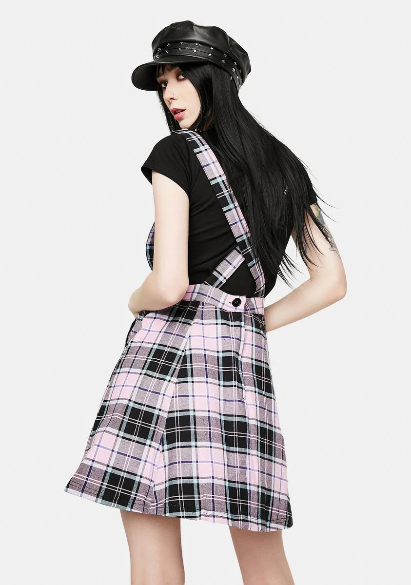 Lindsay Plaid Pinafore Dress - Image 4