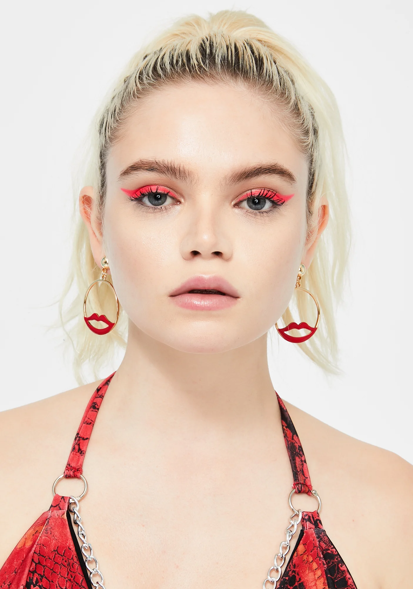 Lip Locked Hoop Earrings - Image 3
