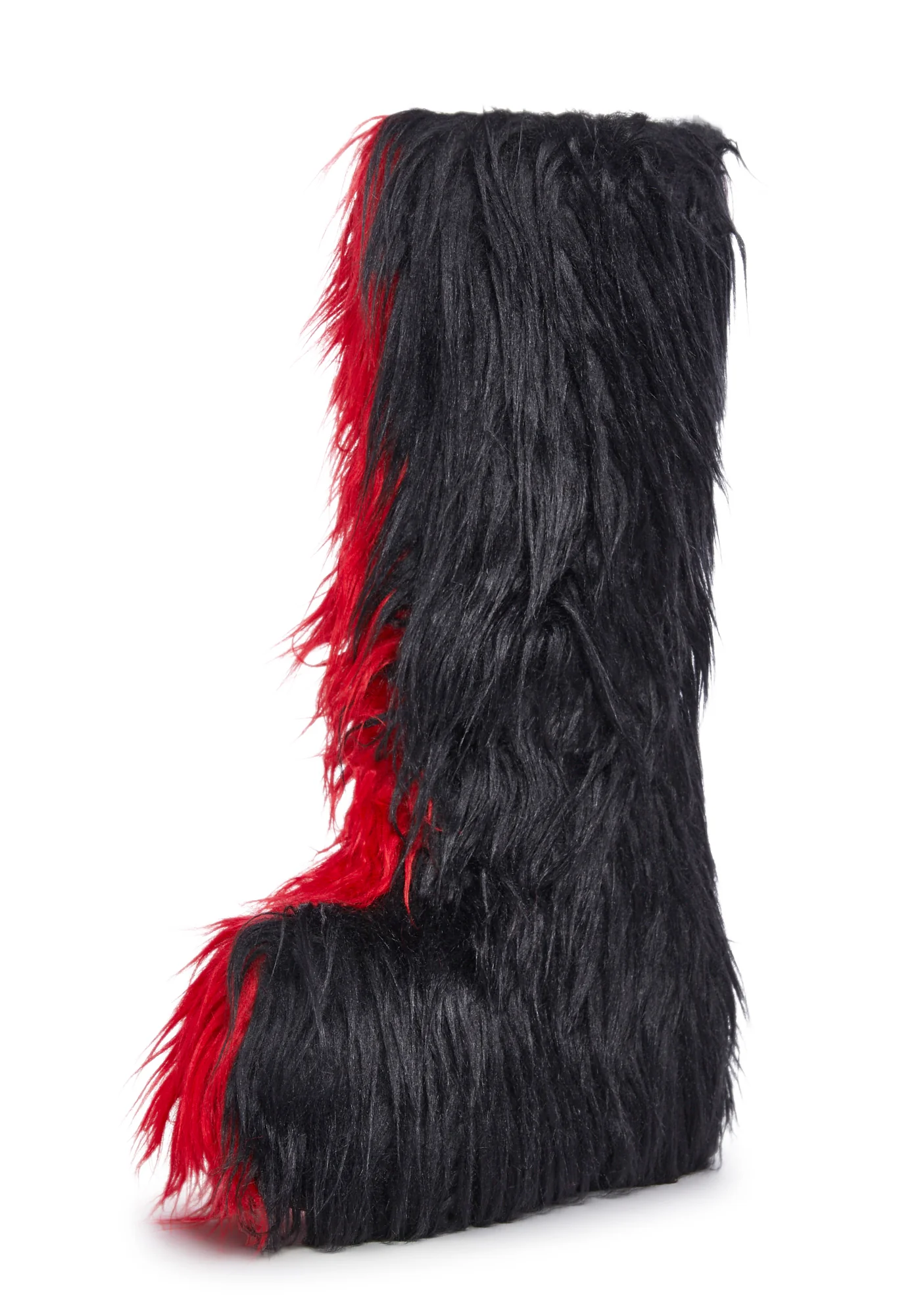 Liquid Rhythm Faux Fur Boots - Red - Image 5