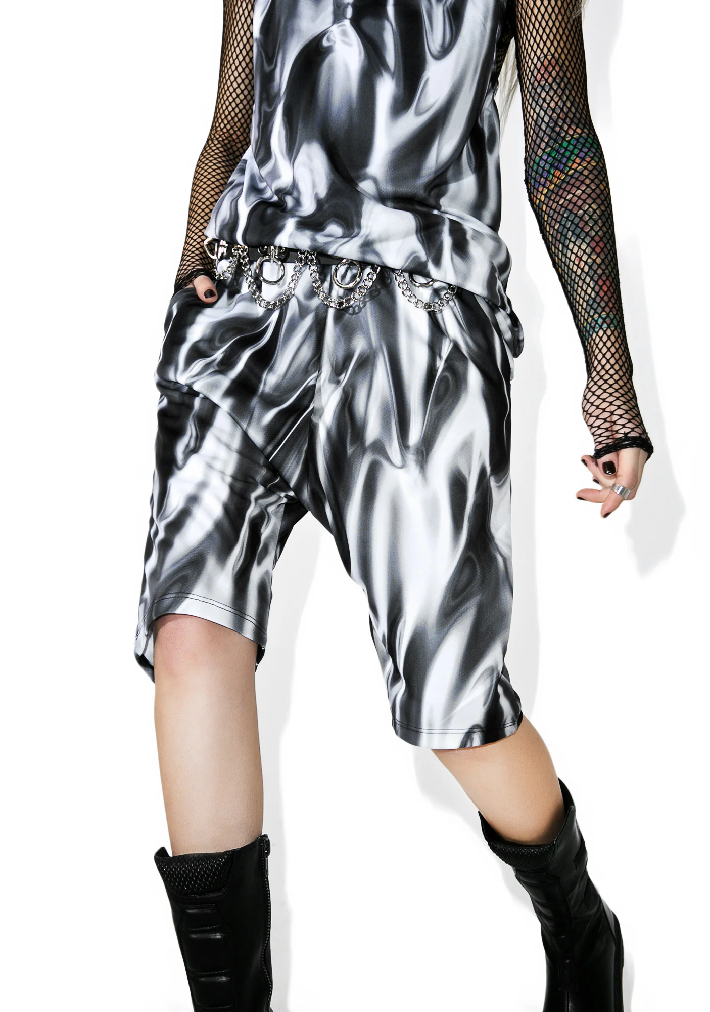 Liquid Silver Shorts - Image 3