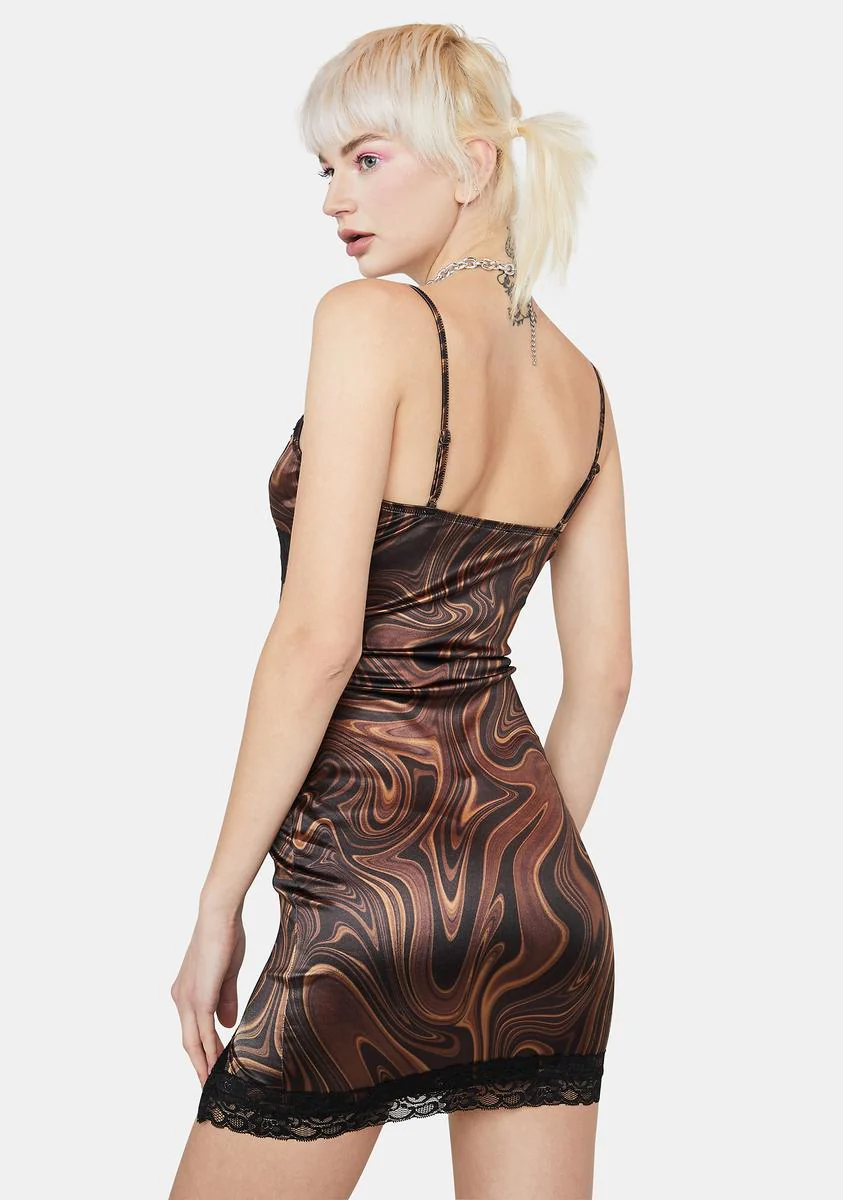 Little Pick Me Up Satin Mini Dress - Image 4
