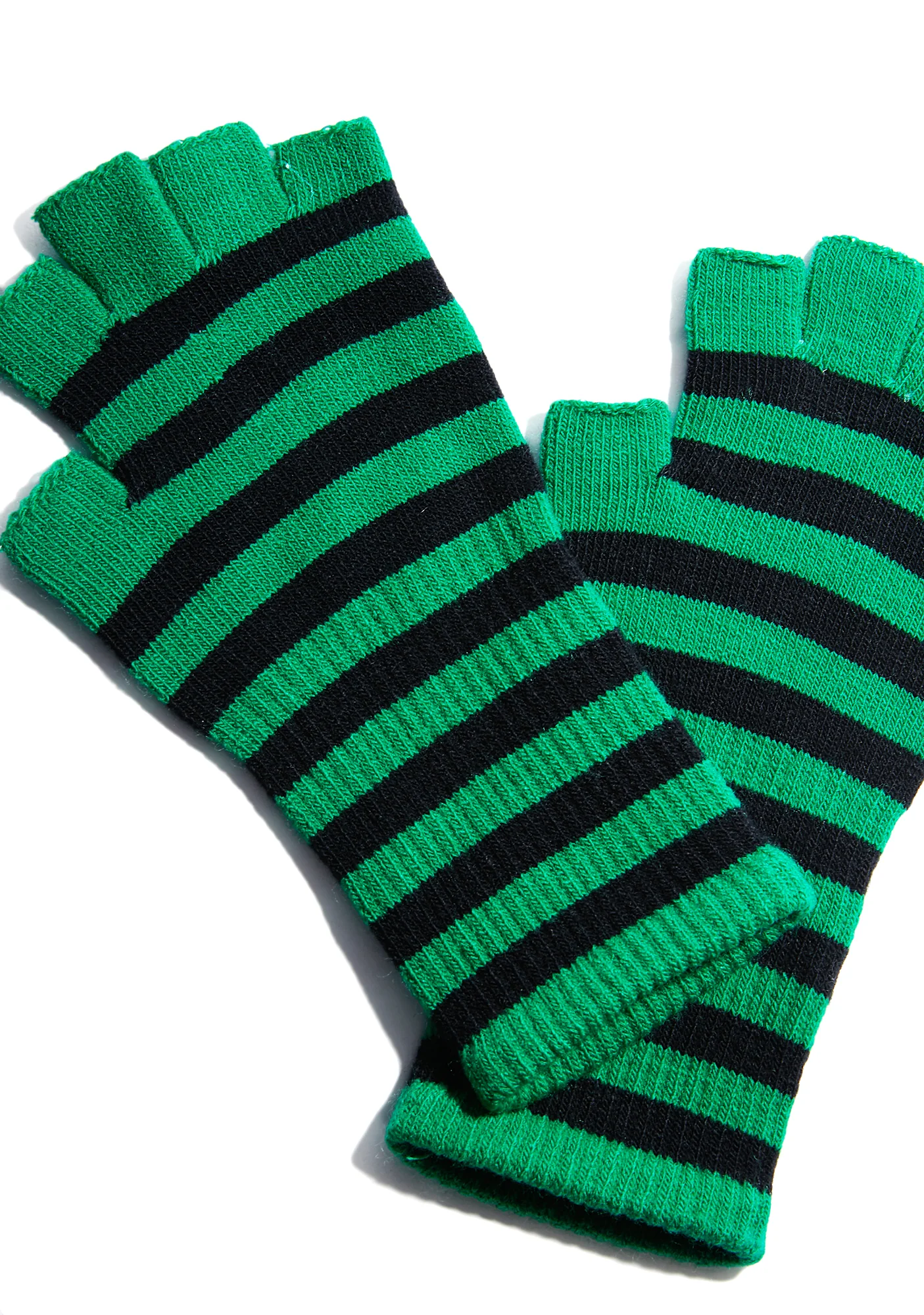 Live Wire Striped Fingerless Gloves - Image 2