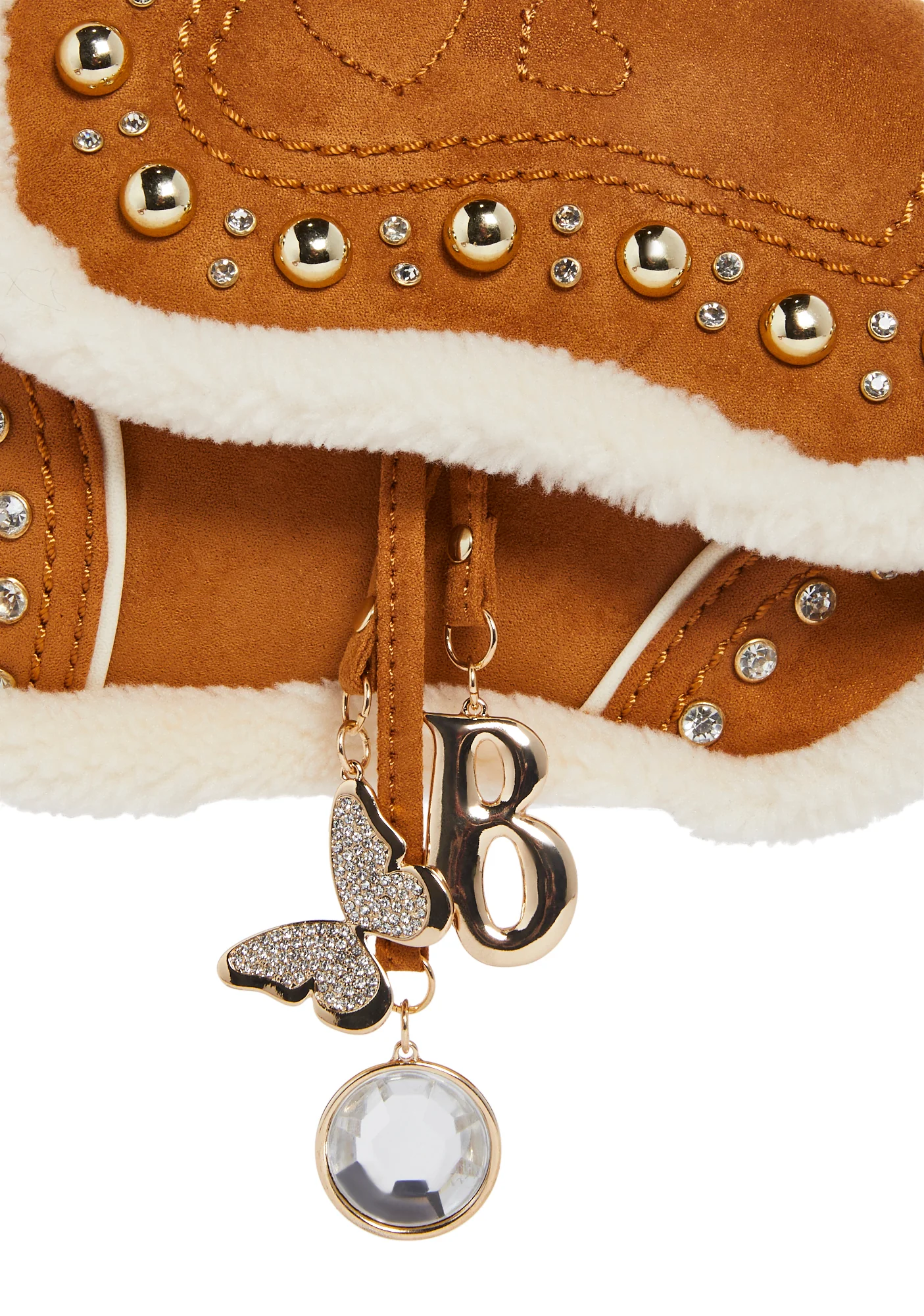 Livin' It Up Studded Saddle Bag - Brown - Image 6