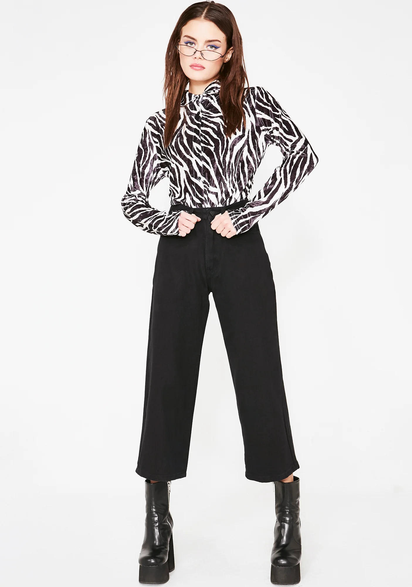 LO Black Wide Leg Jeans - Image 2
