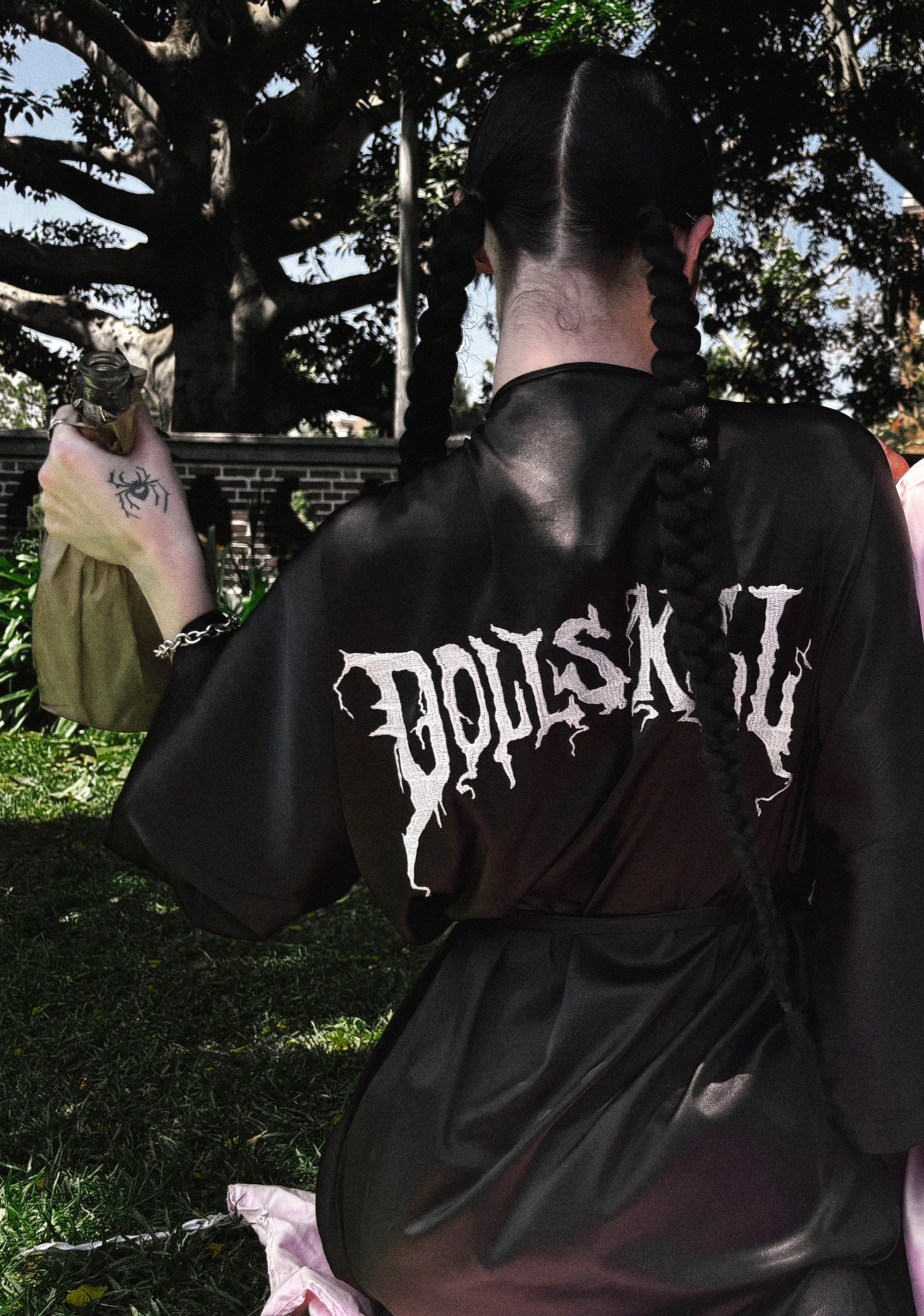 Logo Embroidered Satin Robe - Image 6