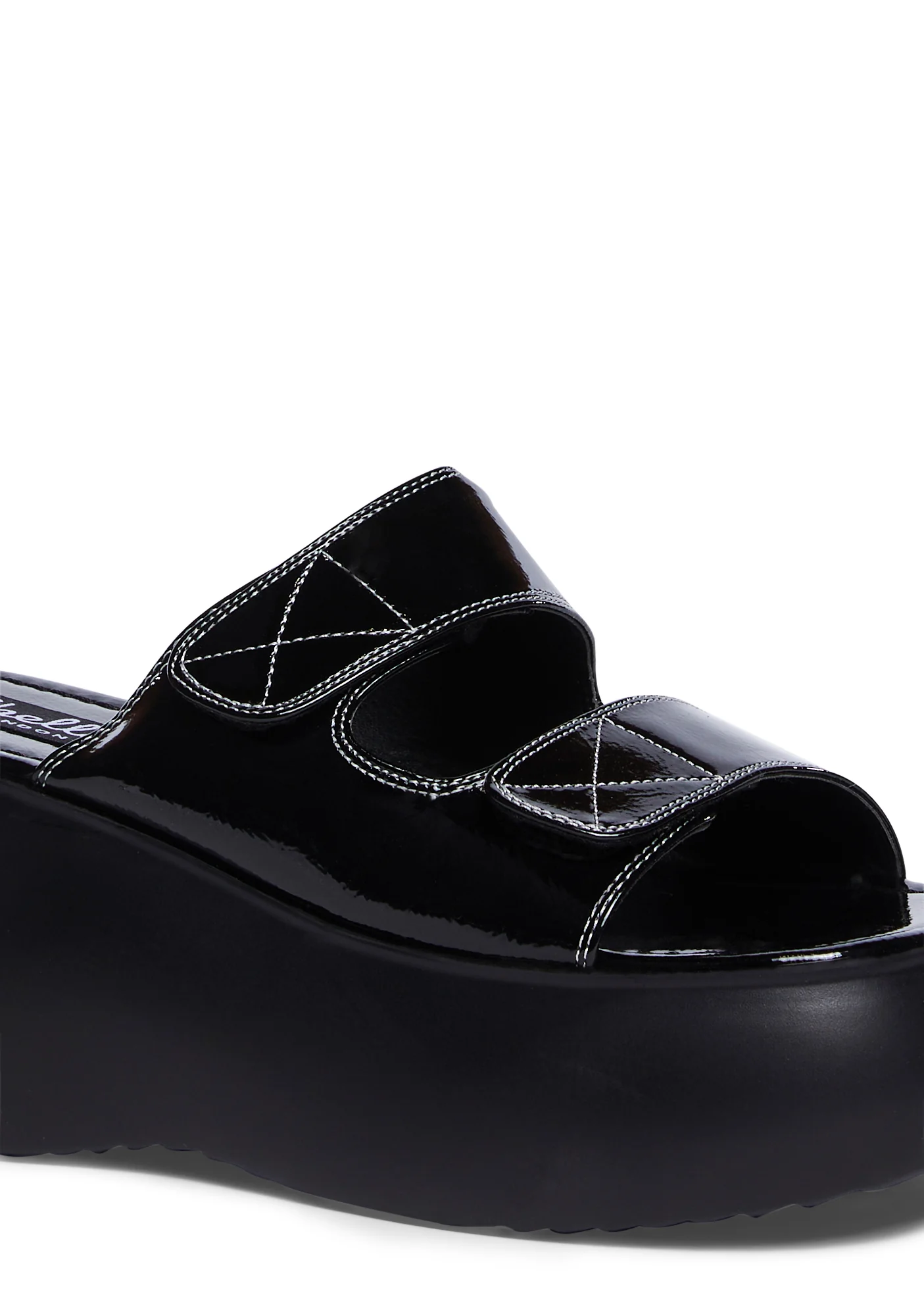 Lola Patent Flatform Wedge Mules - Image 2