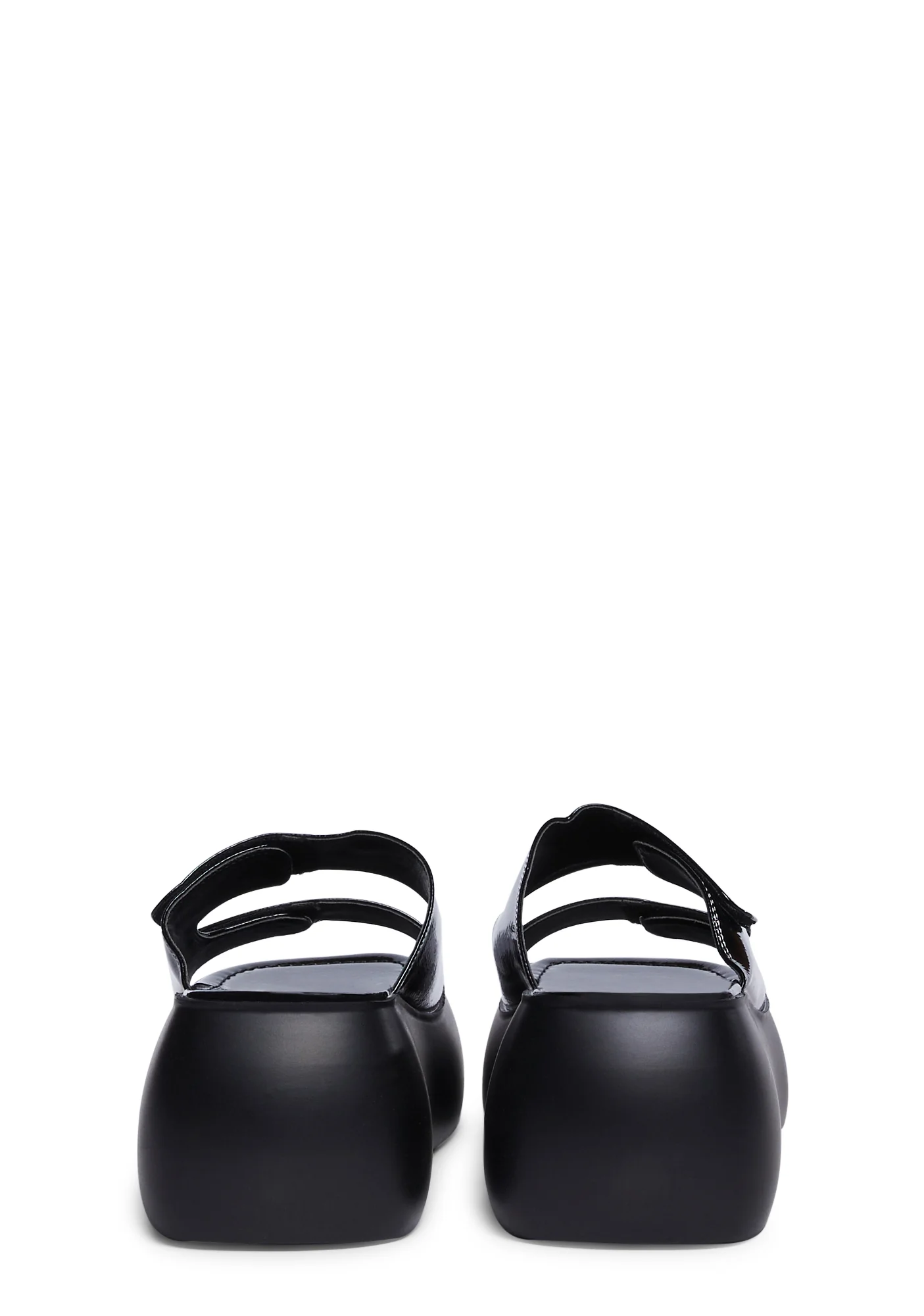 Lola Patent Flatform Wedge Mules - Image 4
