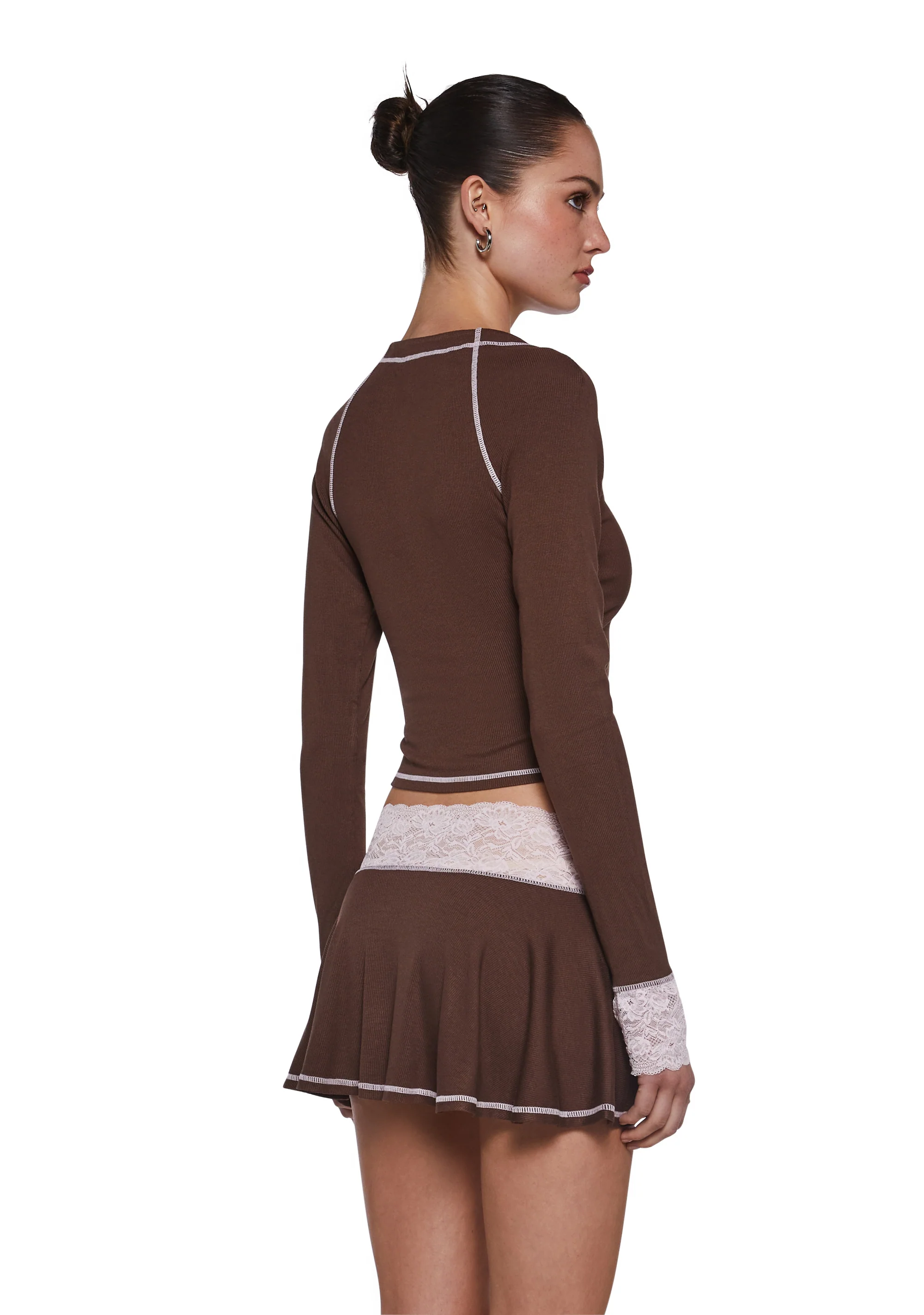 Hallway Season Skirt Set - Brown - Image 4
