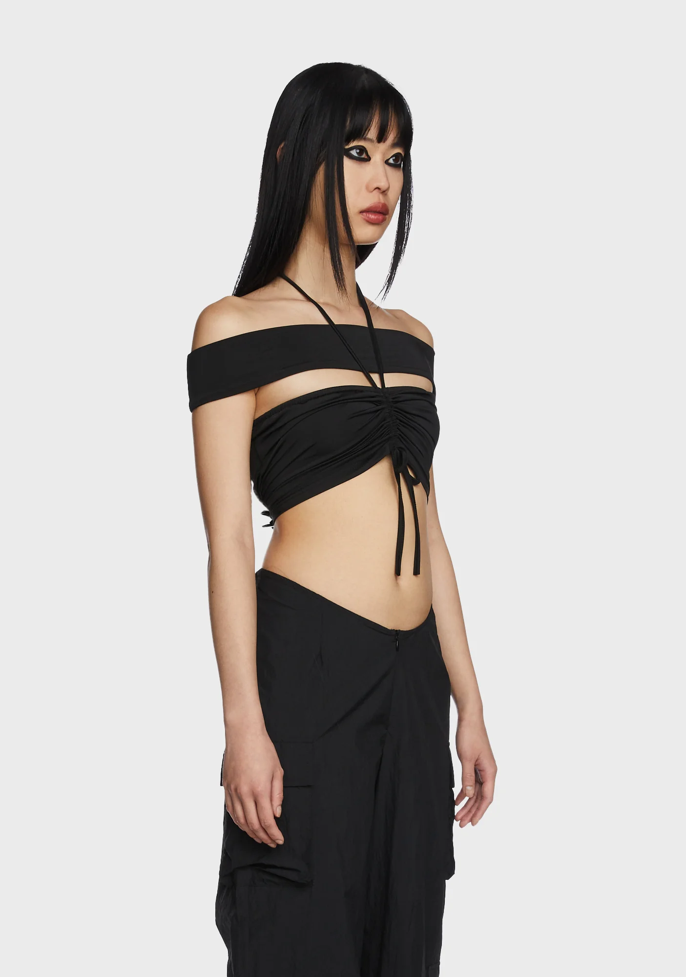 Look Again Crop Top - Black - Image 5