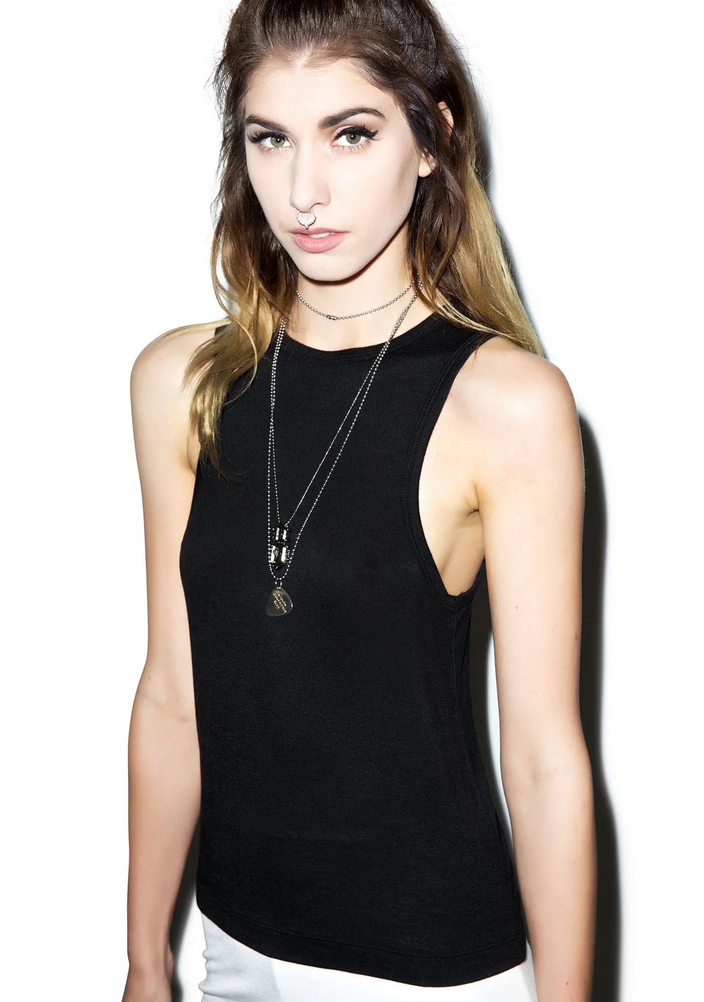 Lookin' Sharp Razor Tank - Black - Image 3