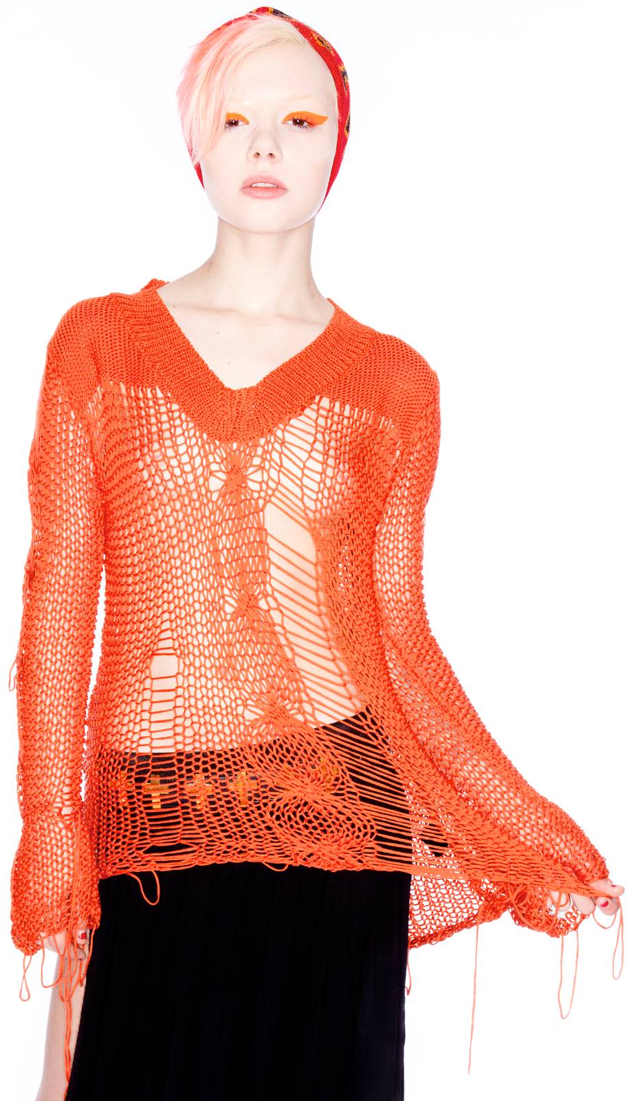 Loose String Sweater - Orange - Image 7