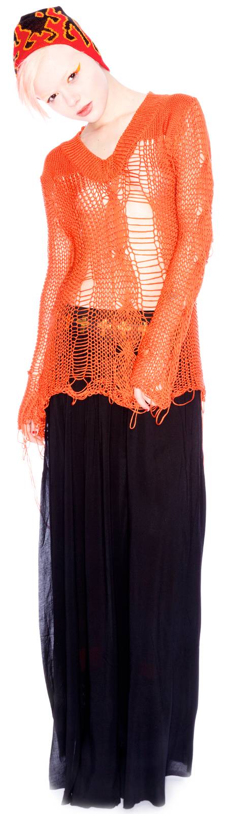Loose String Sweater - Orange - Image 9