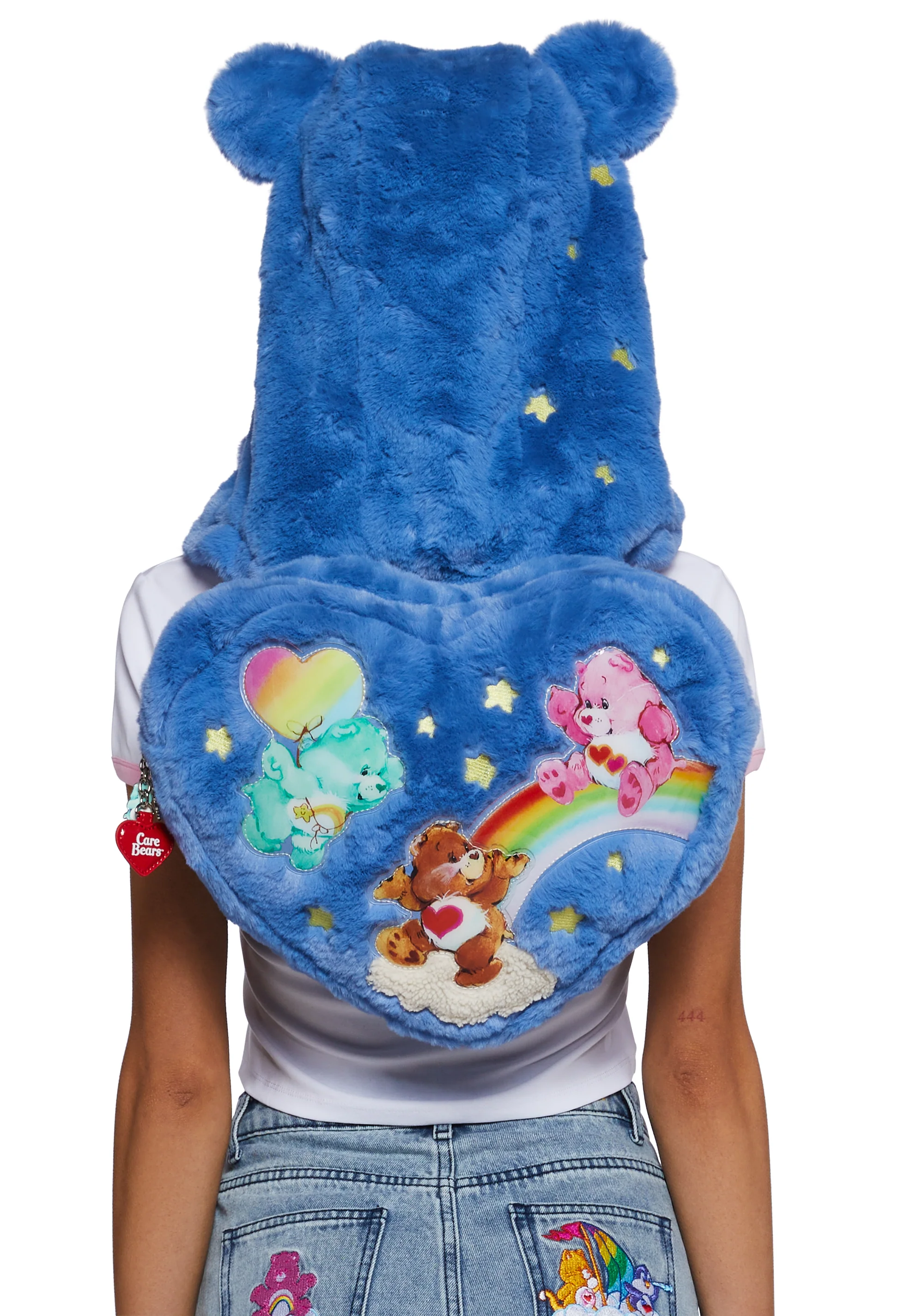 Lotsa Heart Hoodie Backpack - Blue - Image 5