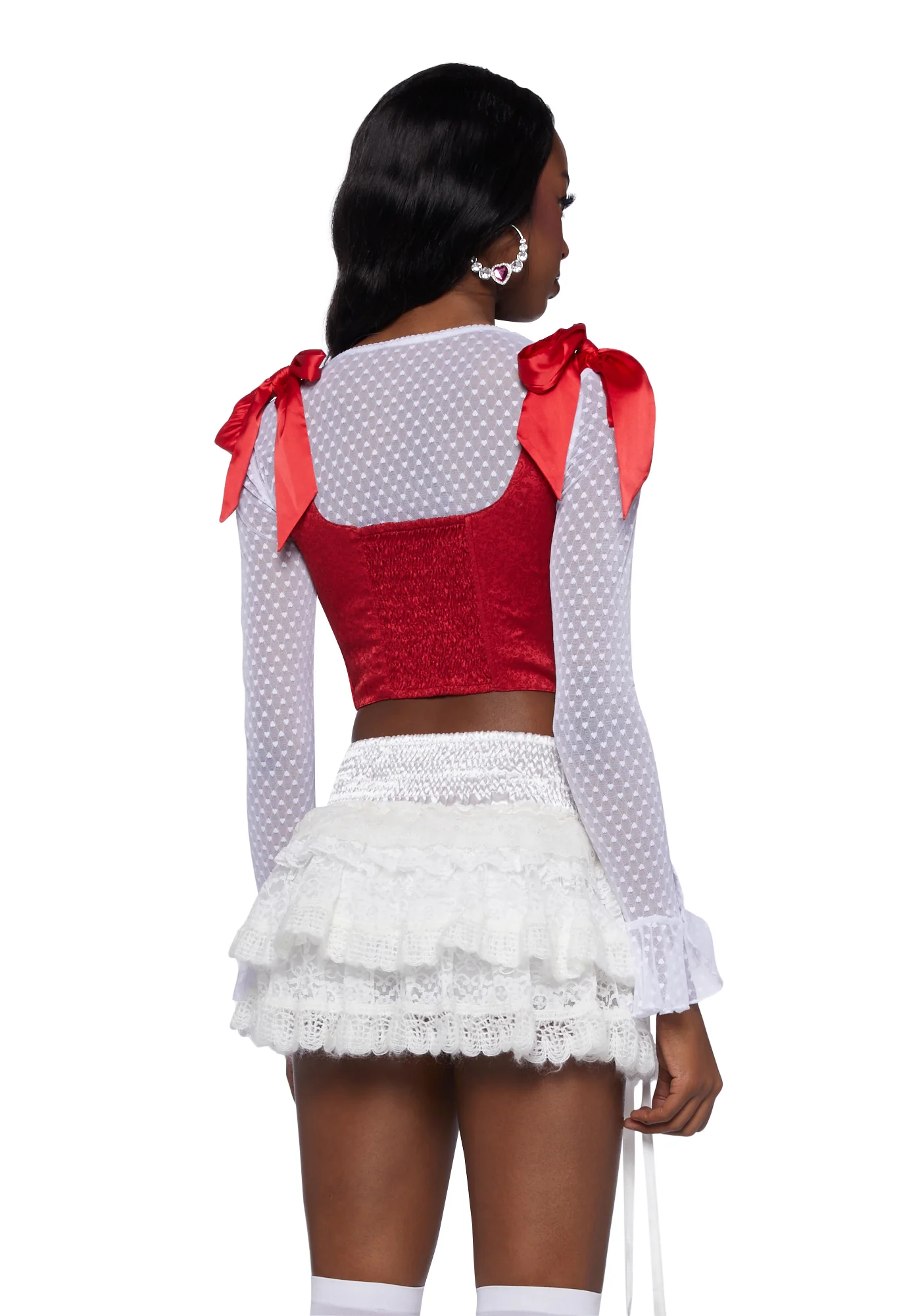 Love Affair Underbust Corset - Red - Image 4