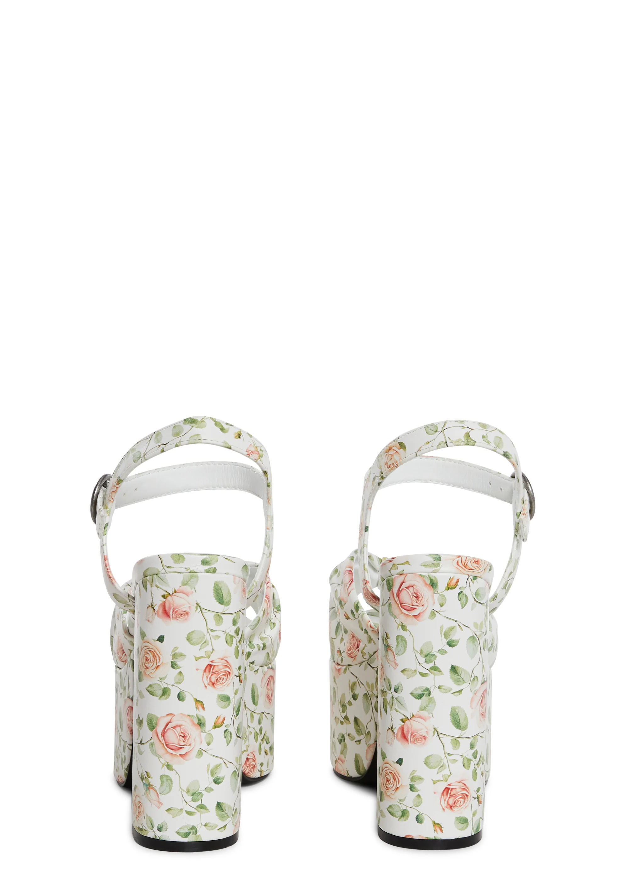Love At Every Corner Platform Heels - Floral - Image 4