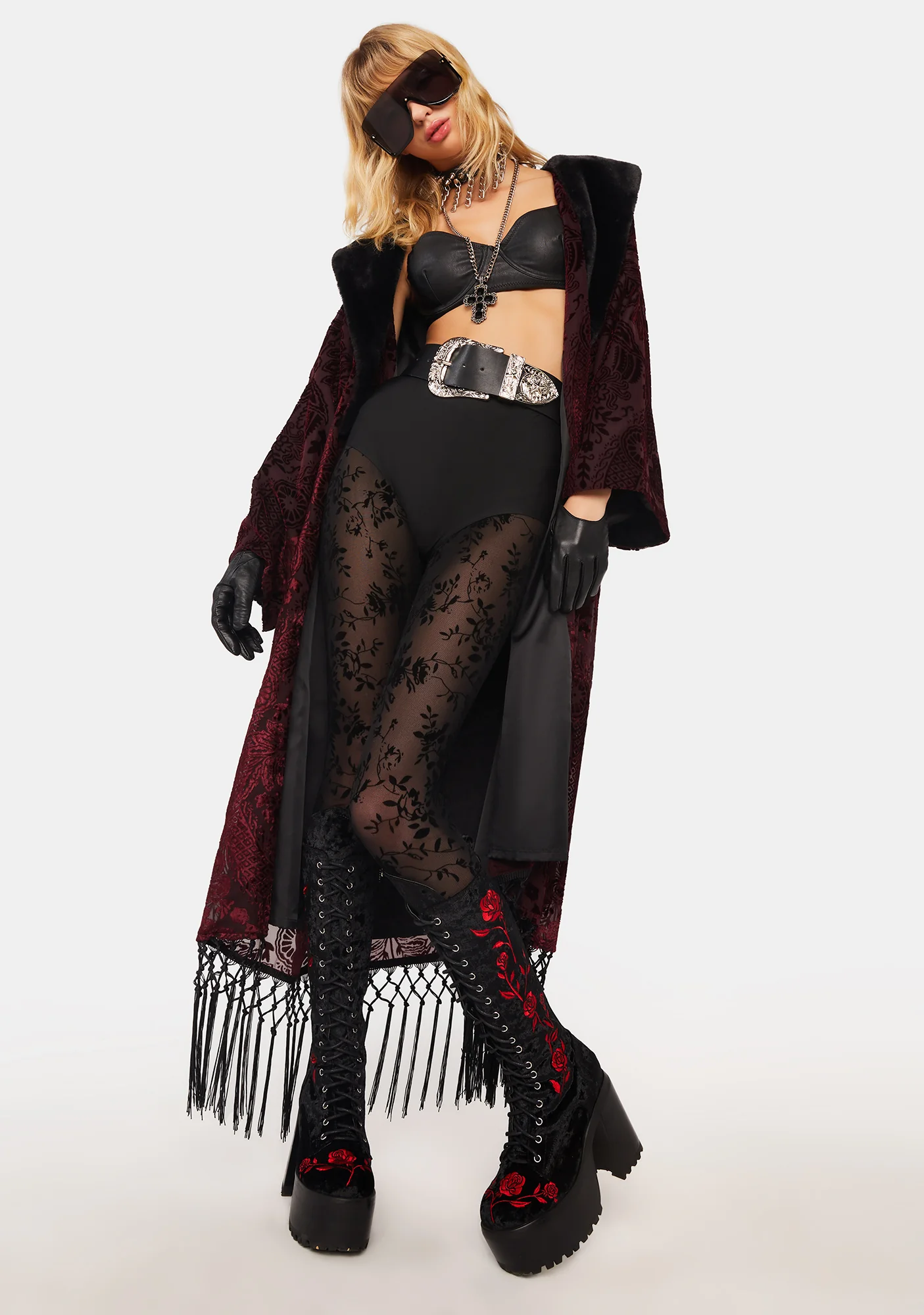 Love Is A Rose Knee High Boots - Image 3