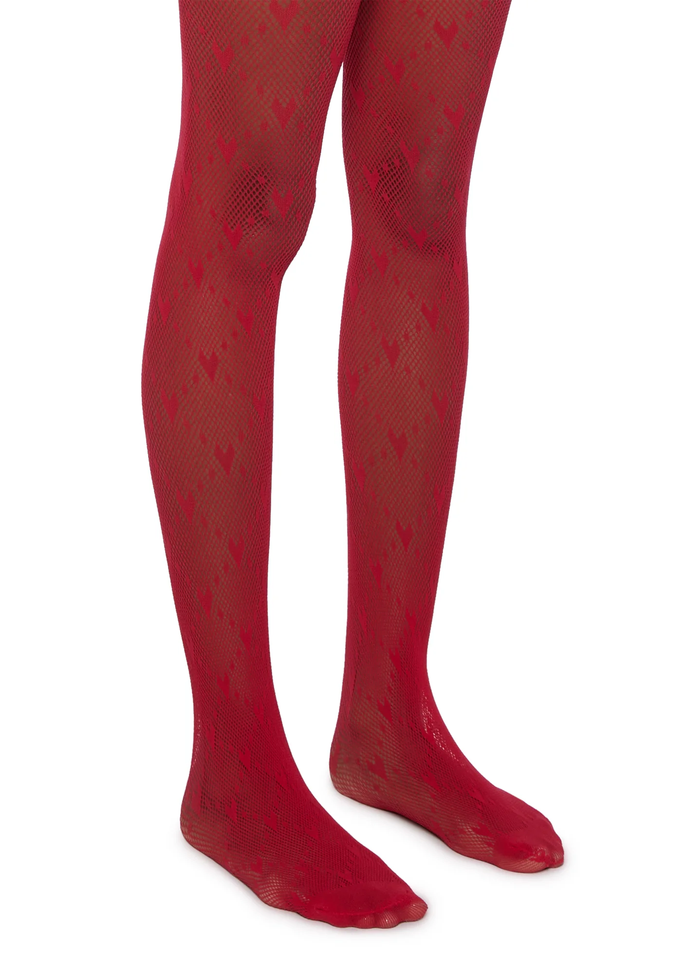 Love Struck Sheer Tights - Red - Image 2