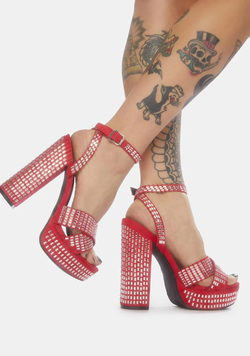 Love Well Spent Sparkle Platform Heels - Image 3